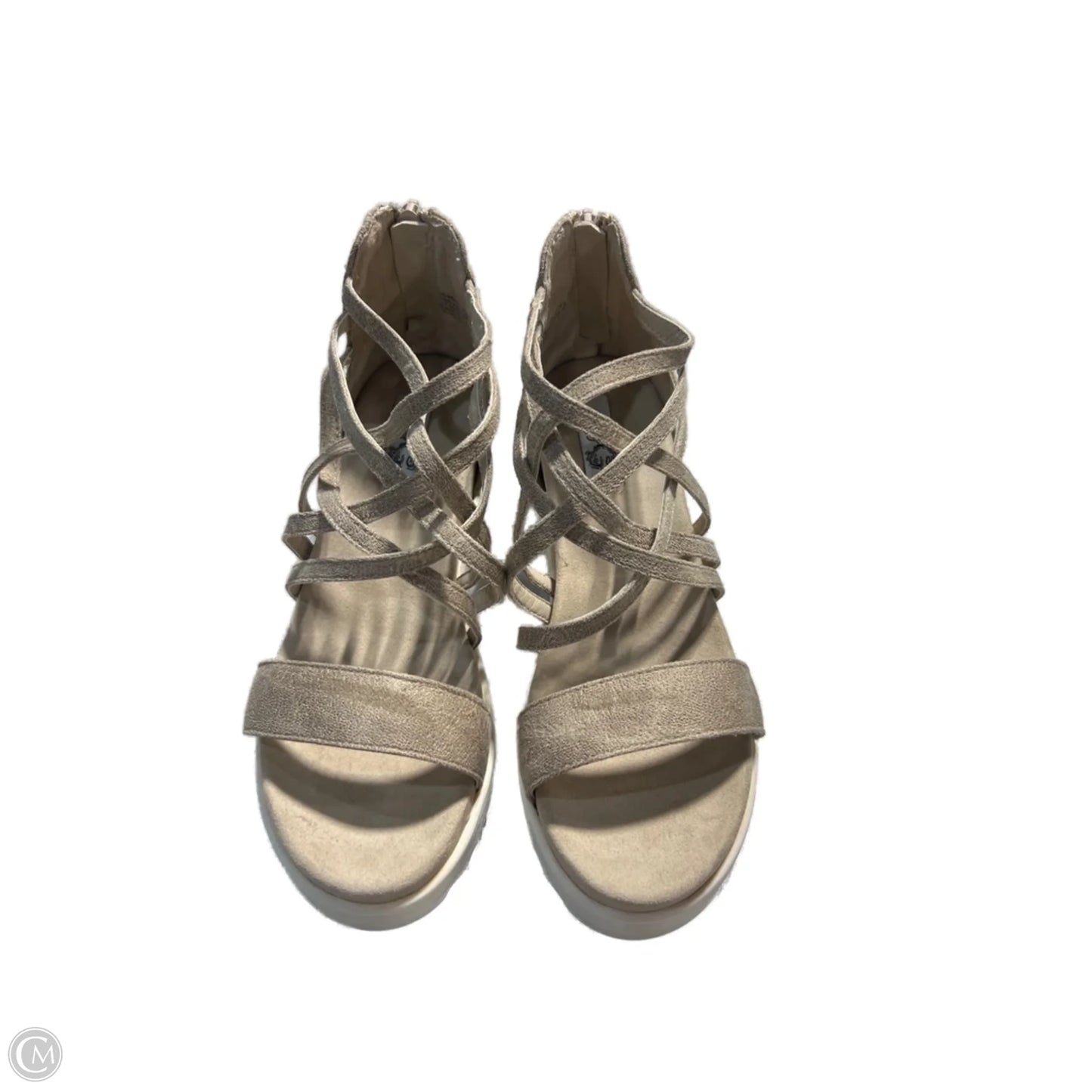 Sandals Heels Platform By Very J In Tan, Size: 7