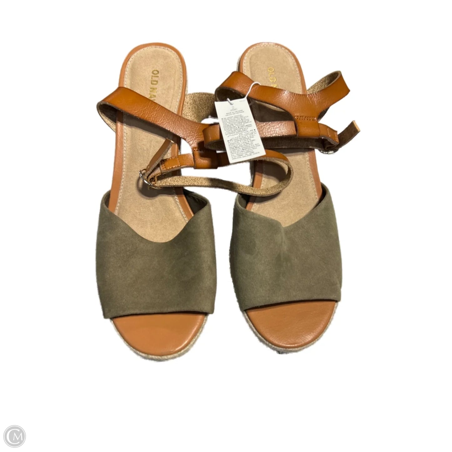 Shoes Heels Wedge By Old Navy In Brown & Green, Size: 10