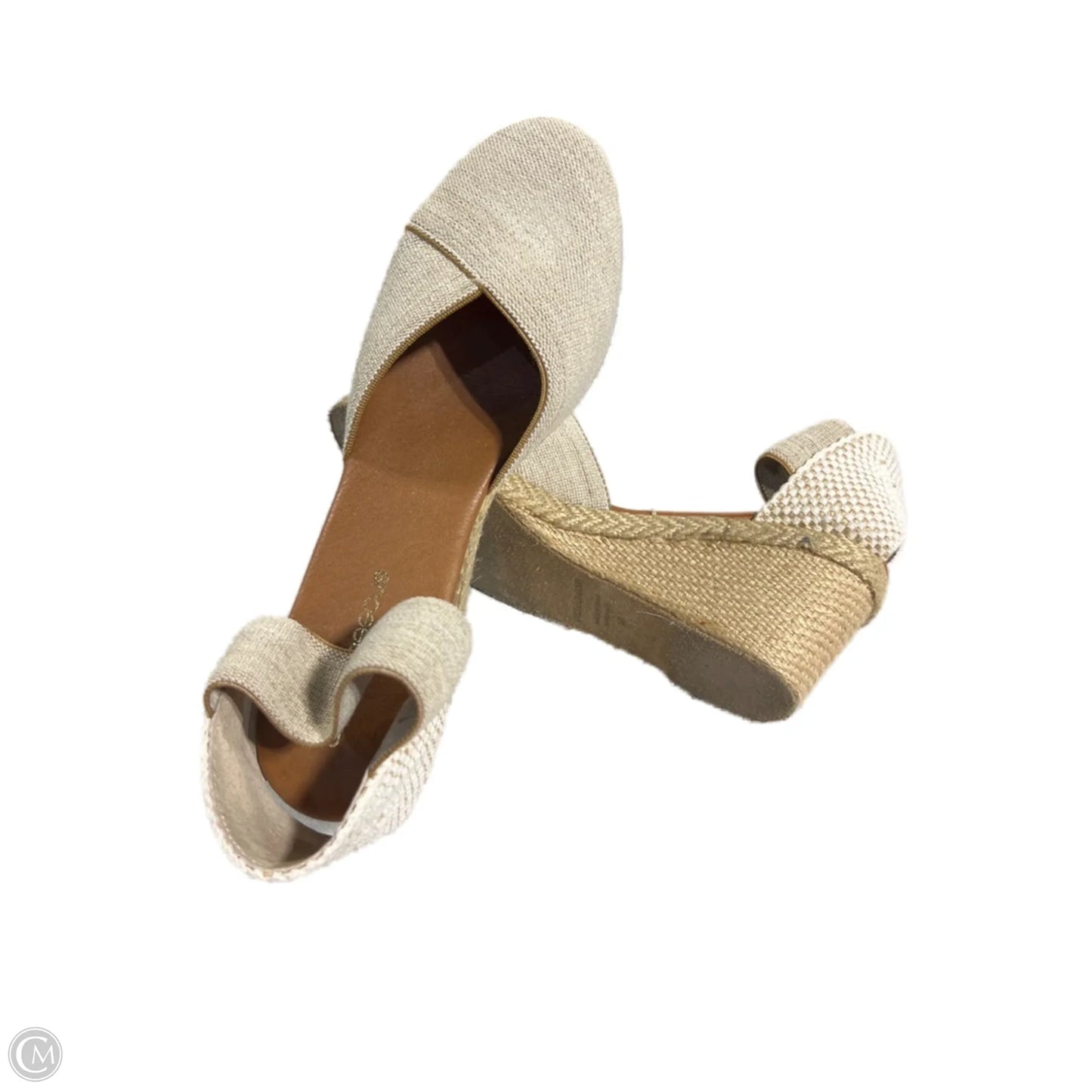 Shoes Heels Wedge By Cme In Beige, Size: 10