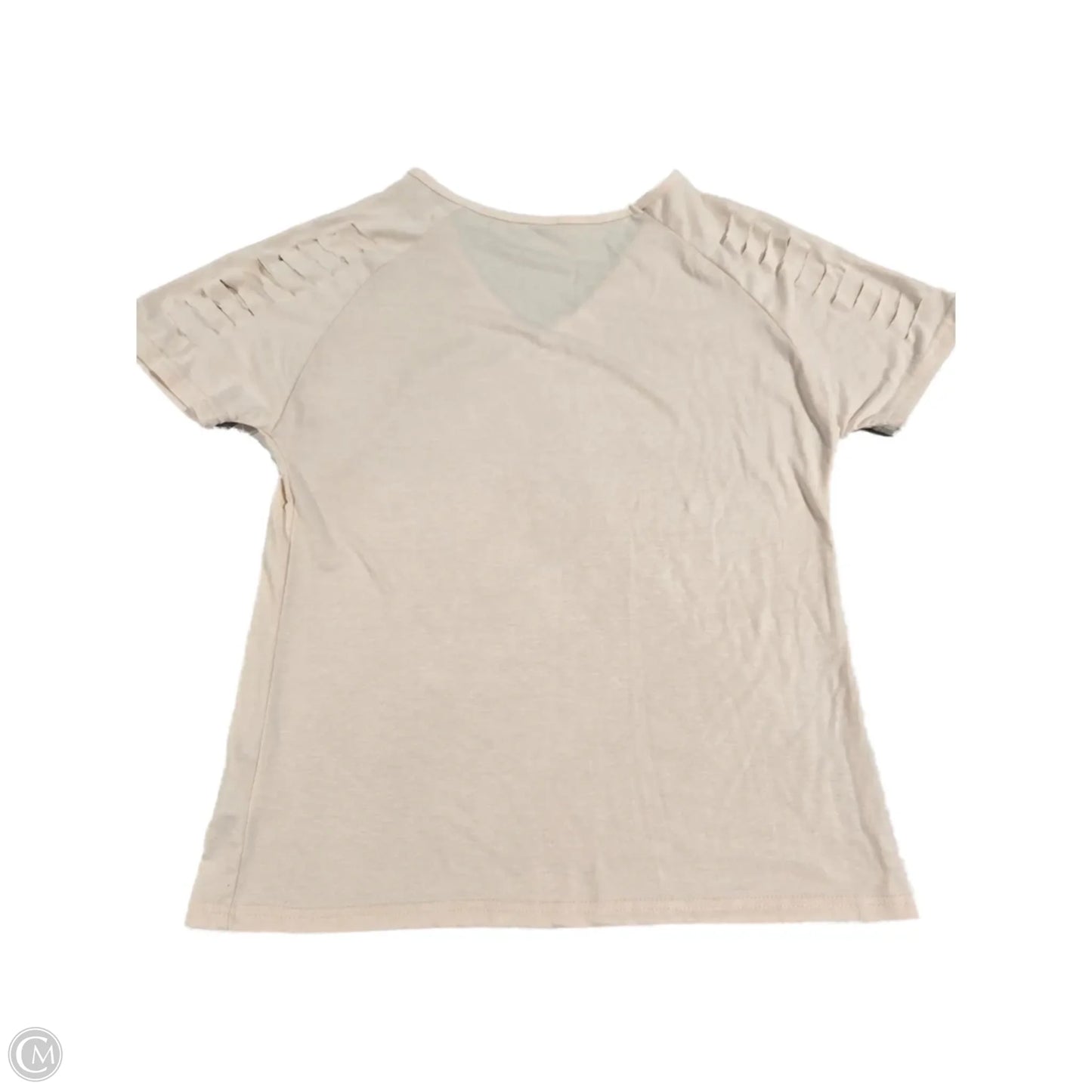 Top Short Sleeve Basic By Cme In Cream, Size: S