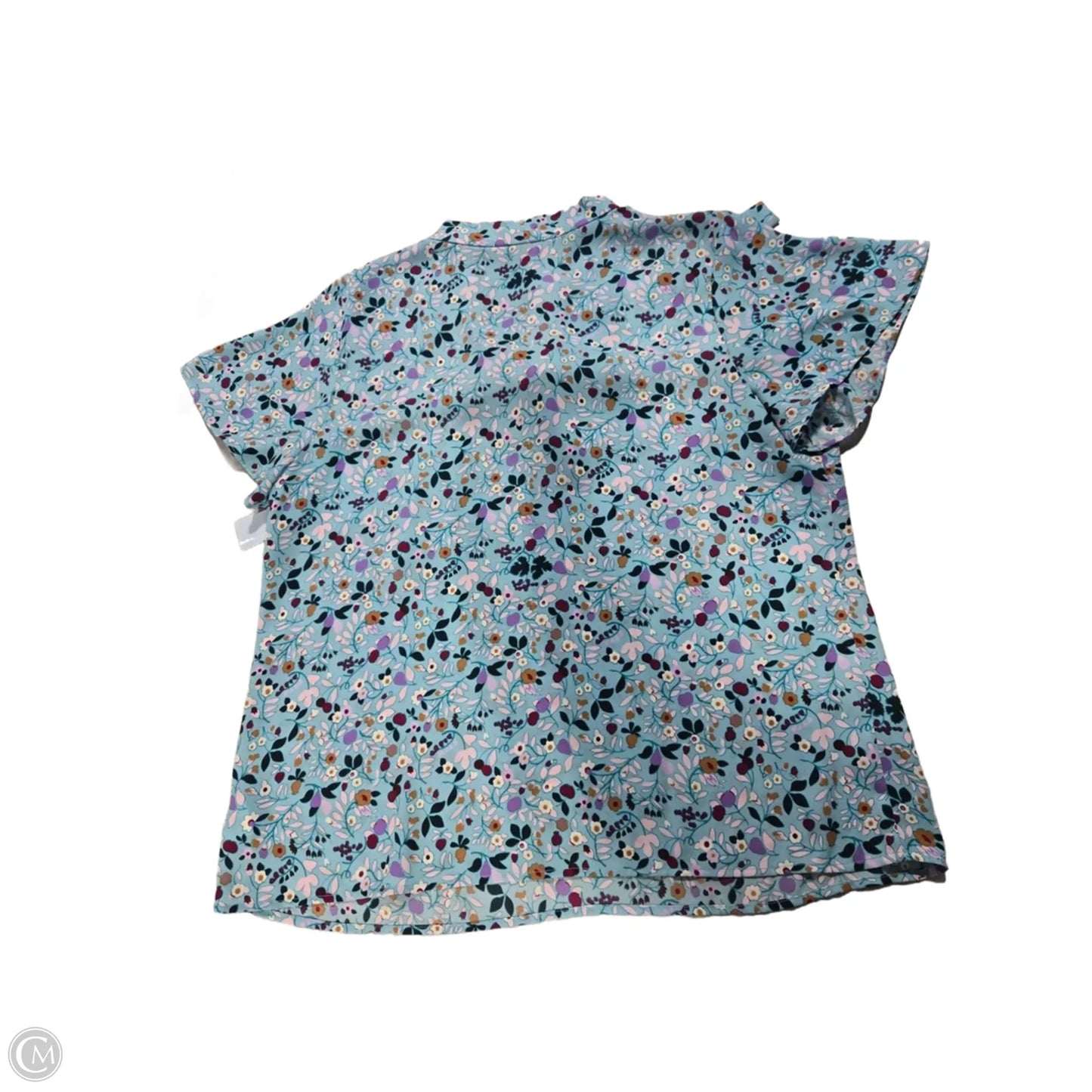 Top Short Sleeve By Talbots In Floral Print, Size: L