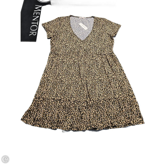 Dress Casual Midi By Francesca's In Animal Print, Size: 1x