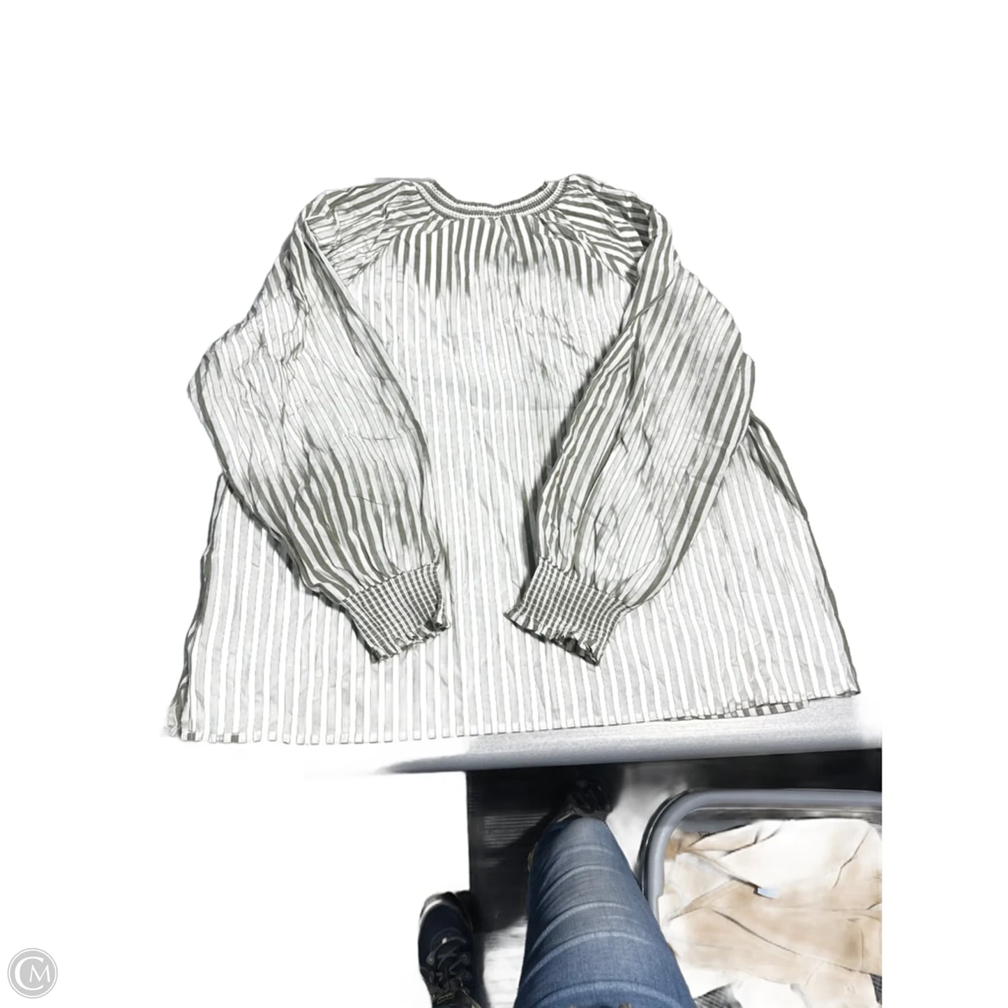 Top Long Sleeve By Maurices In Striped Pattern, Size: Xxl