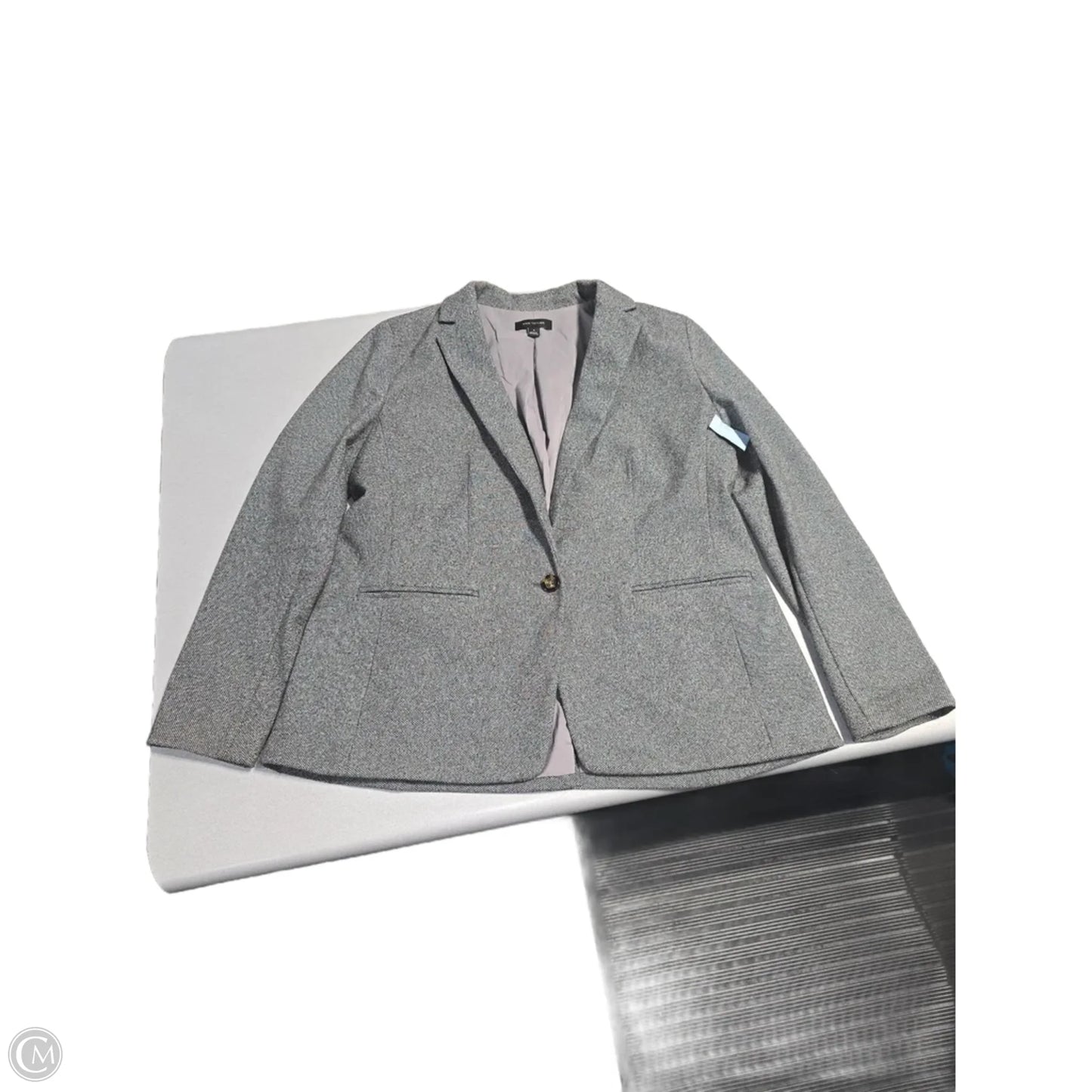 Blazer By Ann Taylor In Grey, Size: 16