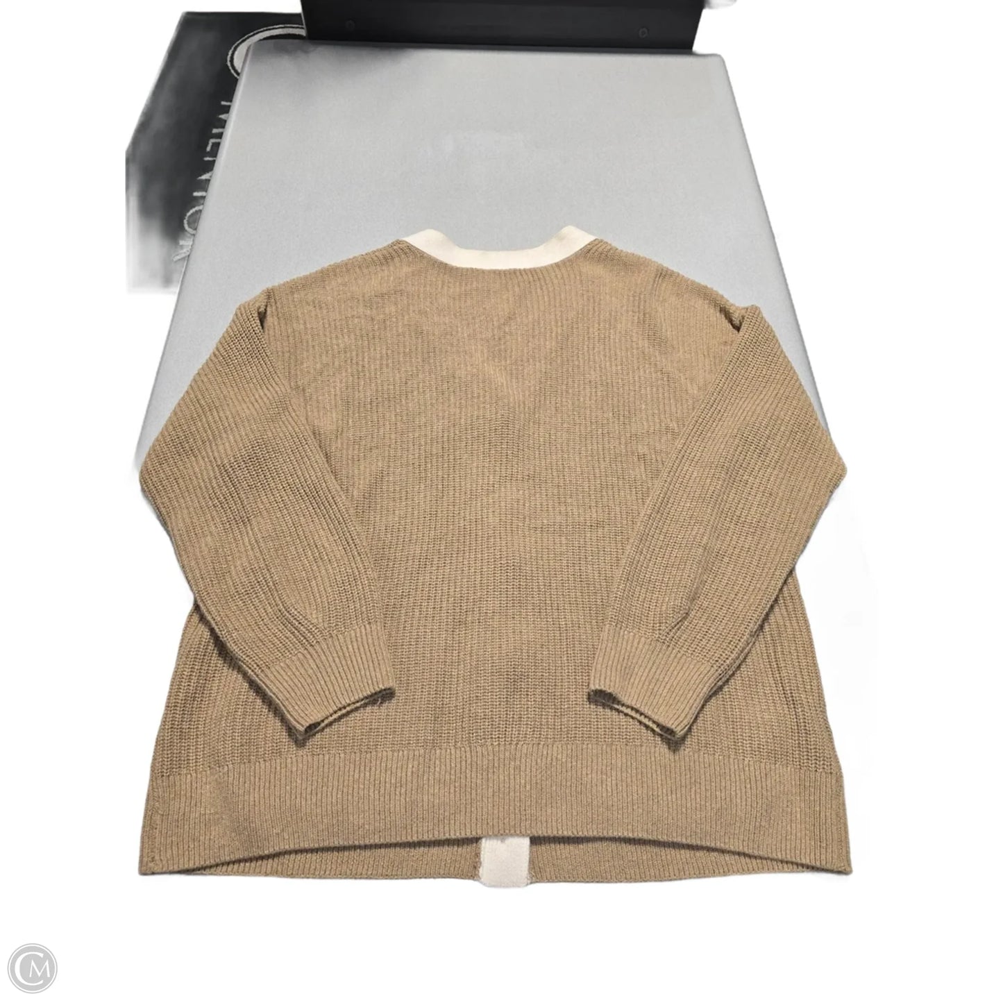 Cardigan By Loft In Brown & Cream, Size: Xl