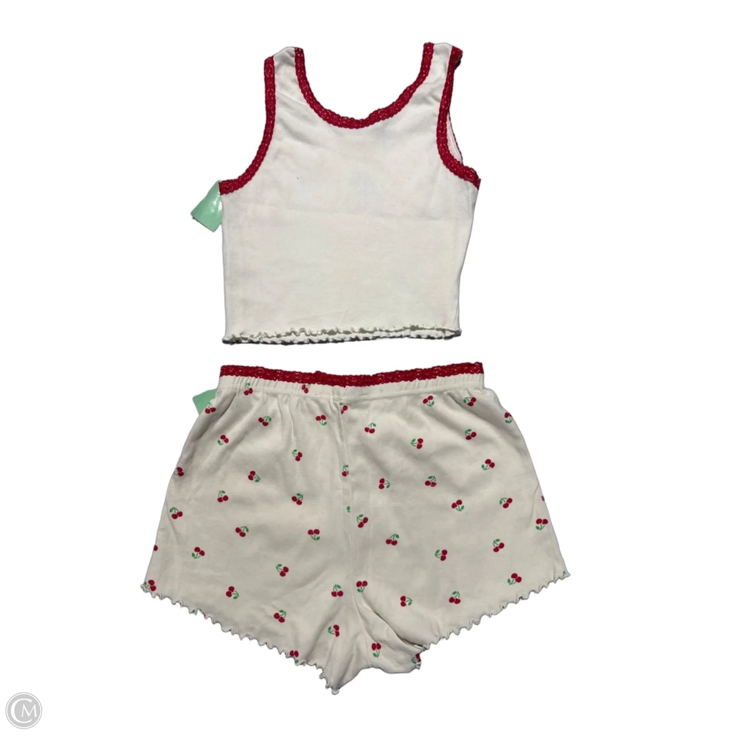 Top 2pc Sleeveless By Cme In Cream & Red, Size: Xs