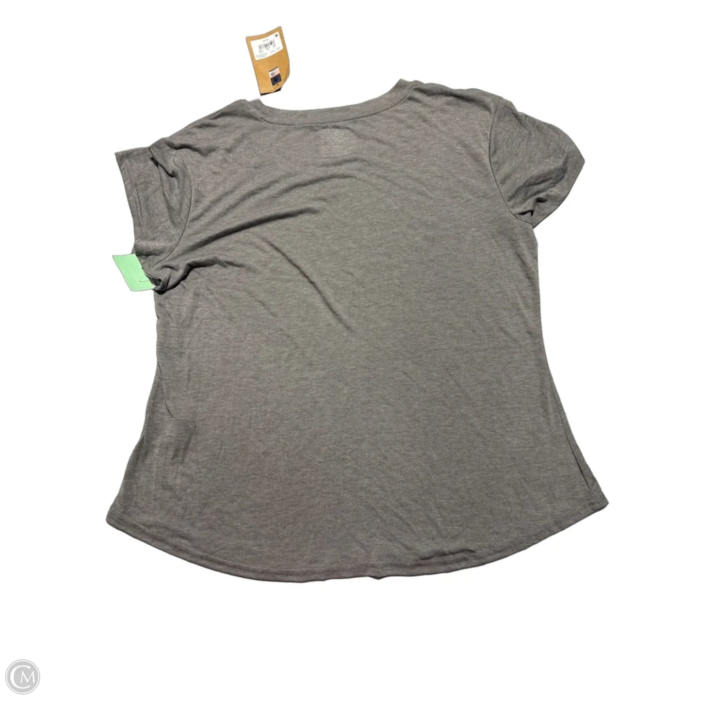 Top Short Sleeve By Cme In Grey, Size: L