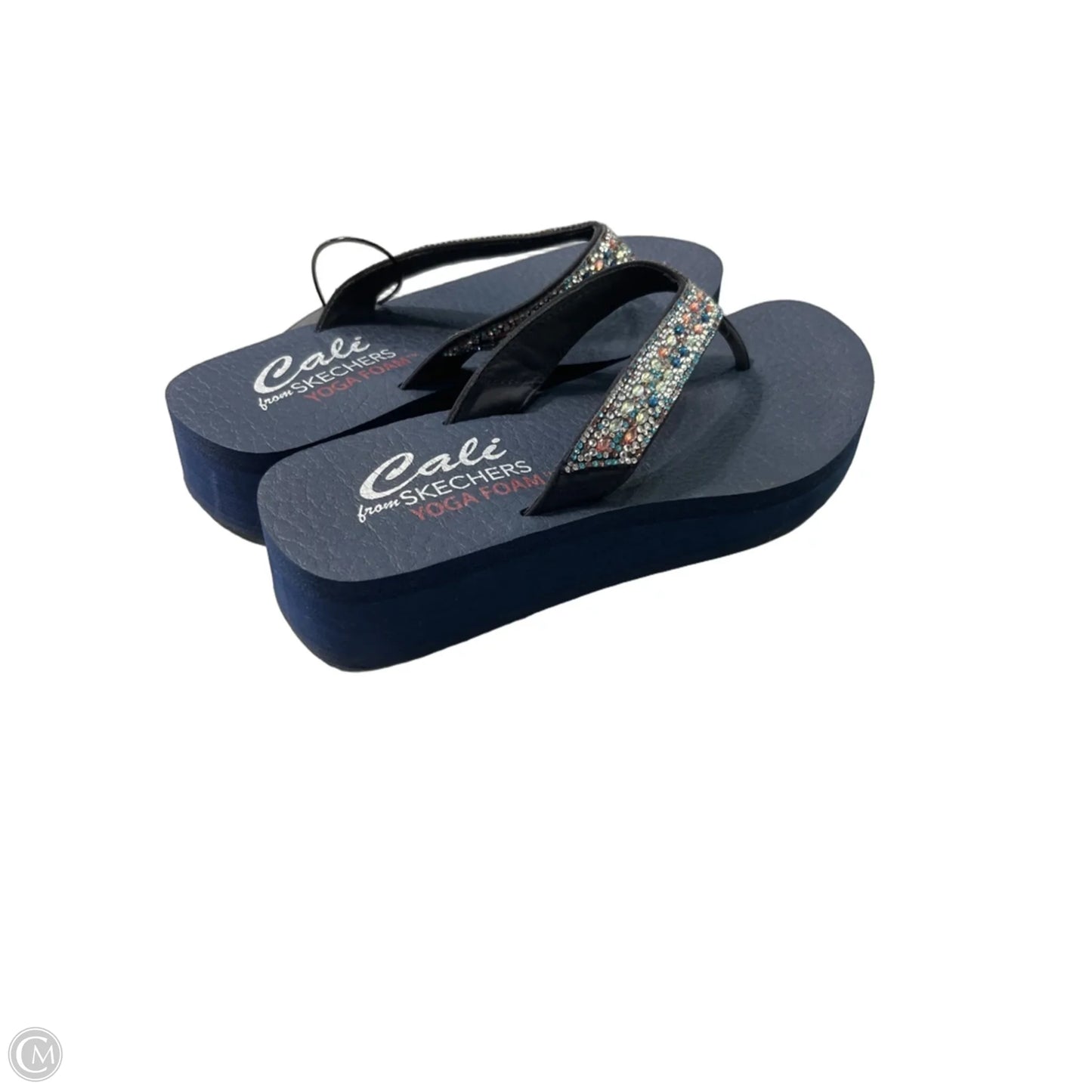 Sandals Flip Flops By Skechers In Navy, Size: 9