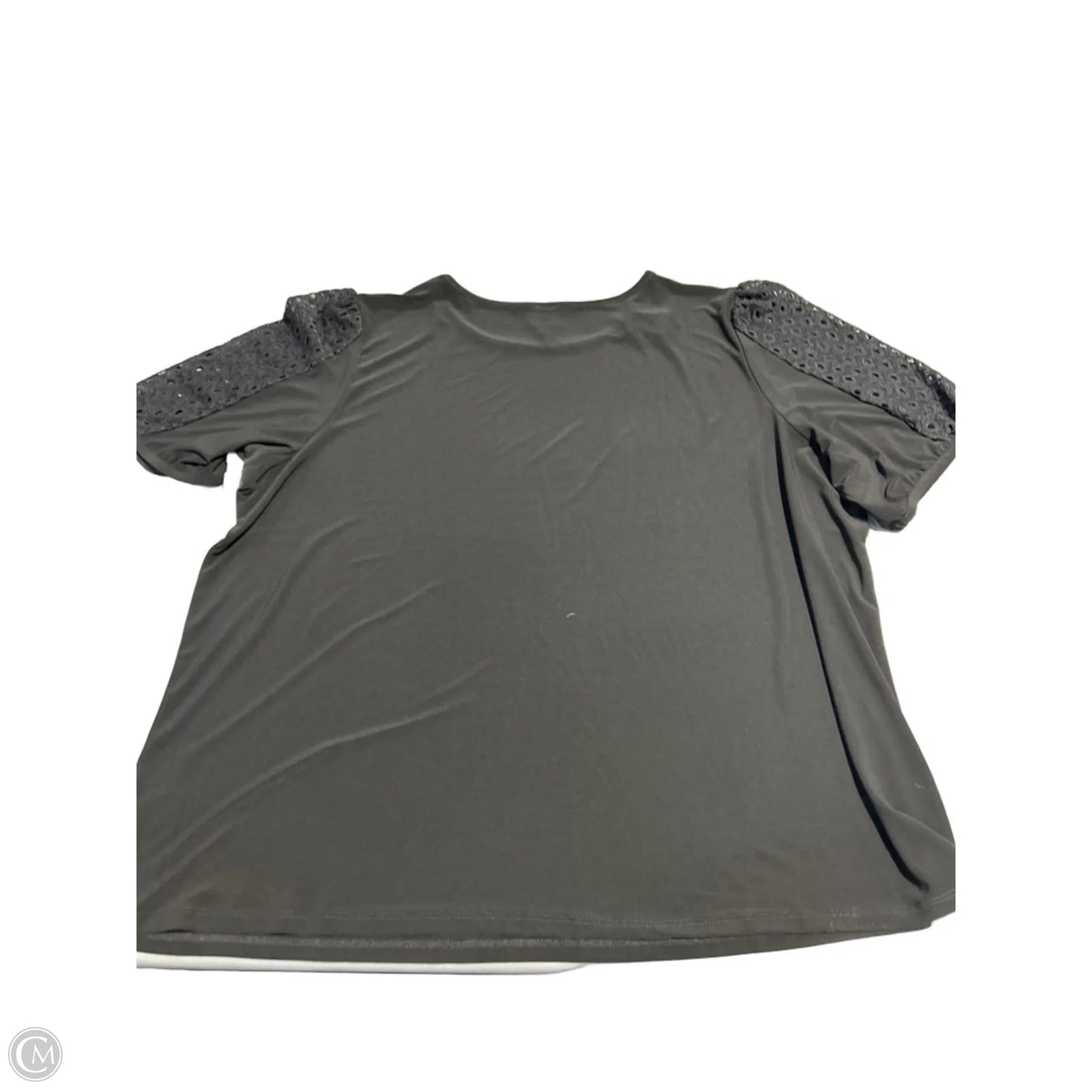 Top Short Sleeve By Anne Klein In Black, Size: 3x