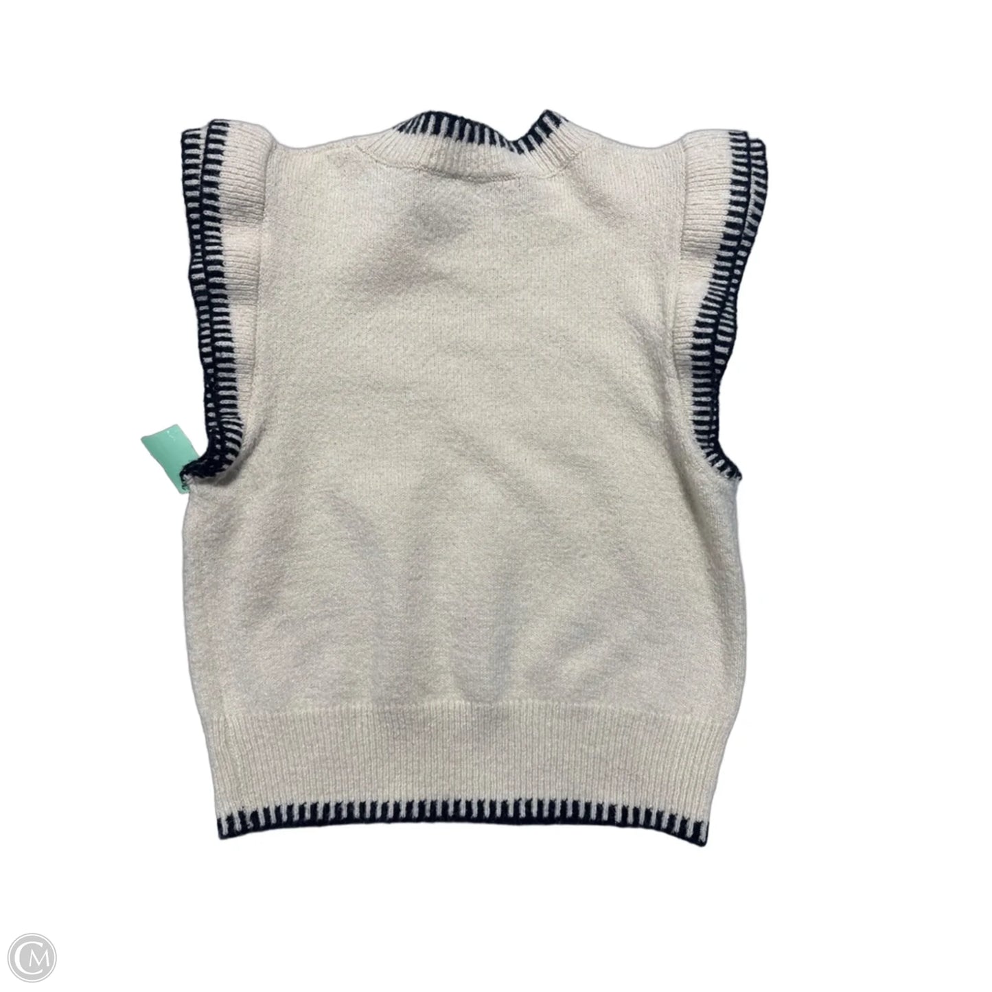 Sweater Short Sleeve By See And Be Seen In Cream, Size: M