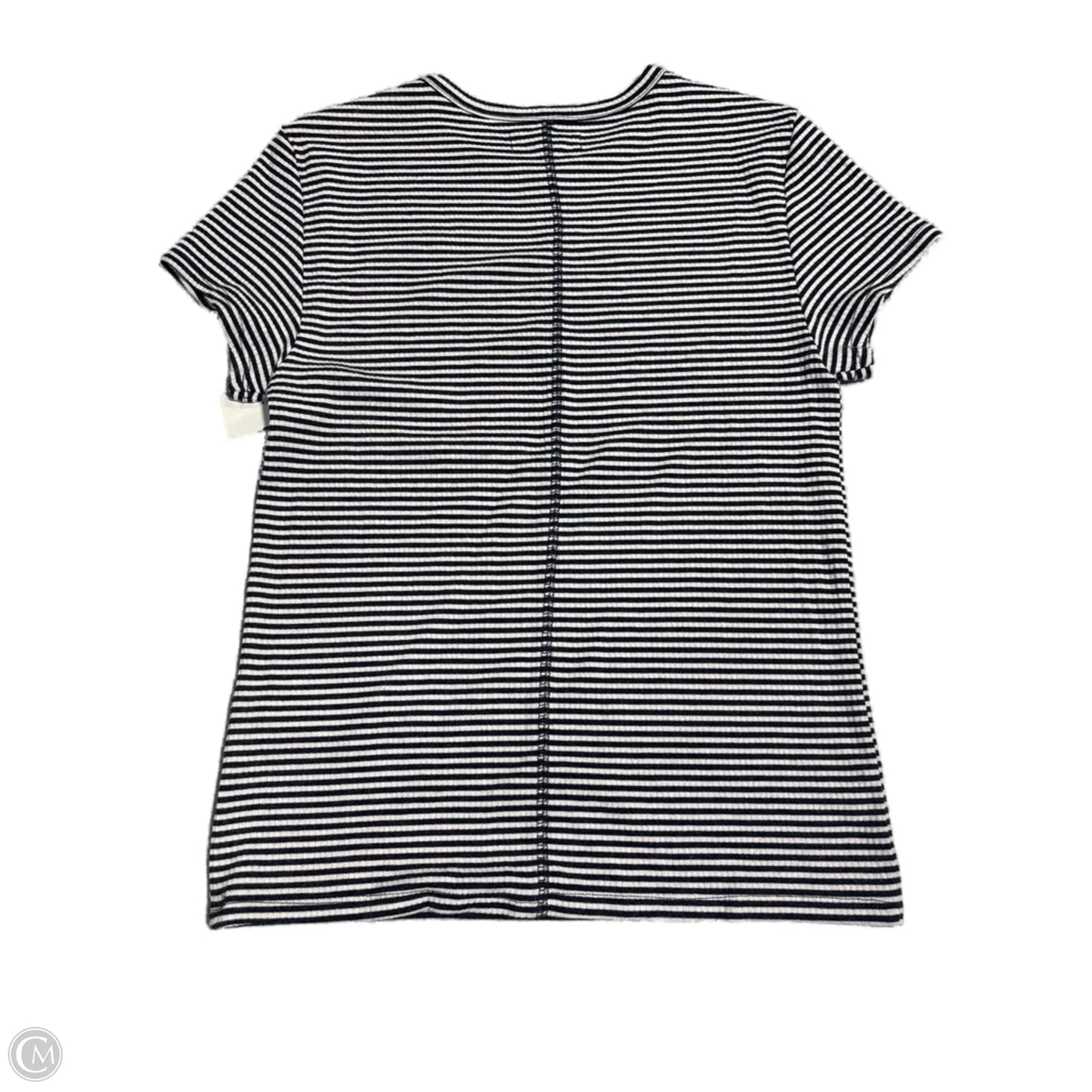Top Short Sleeve By Madewell In Striped Pattern, Size: S