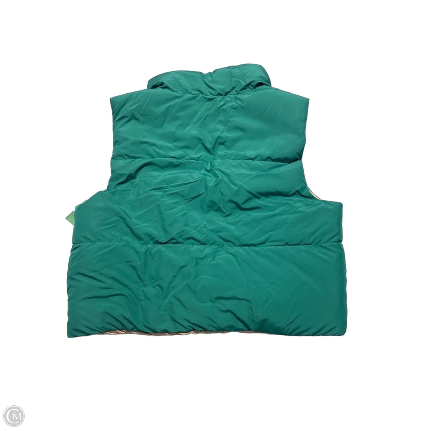 Vest Puffer & Quilted By Cmc In Green & Tan, Size: M