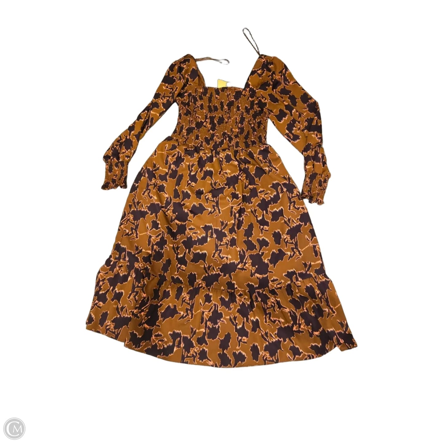 Dress Casual Maxi By Nine West In Brown & Pink, Size: L