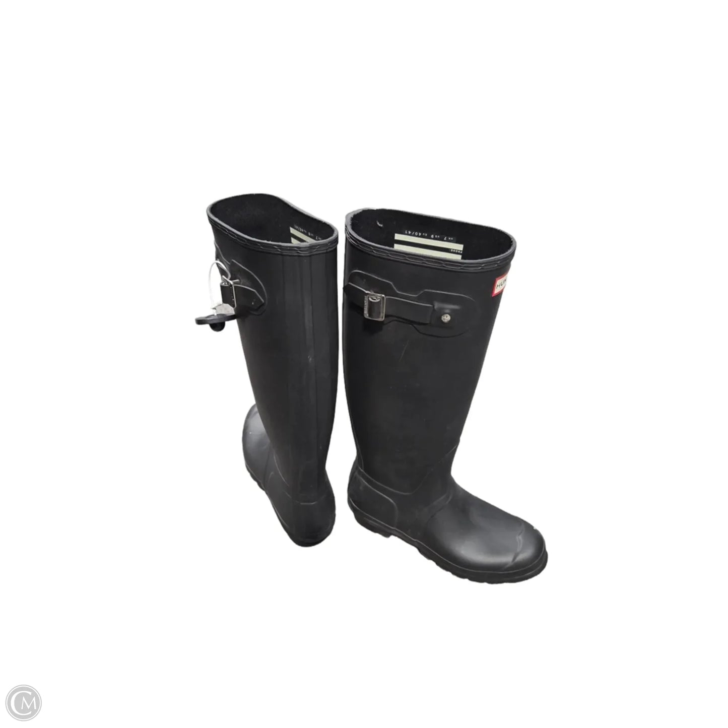Boots Mid-calf Flats By Hunter In Black, Size: 9
