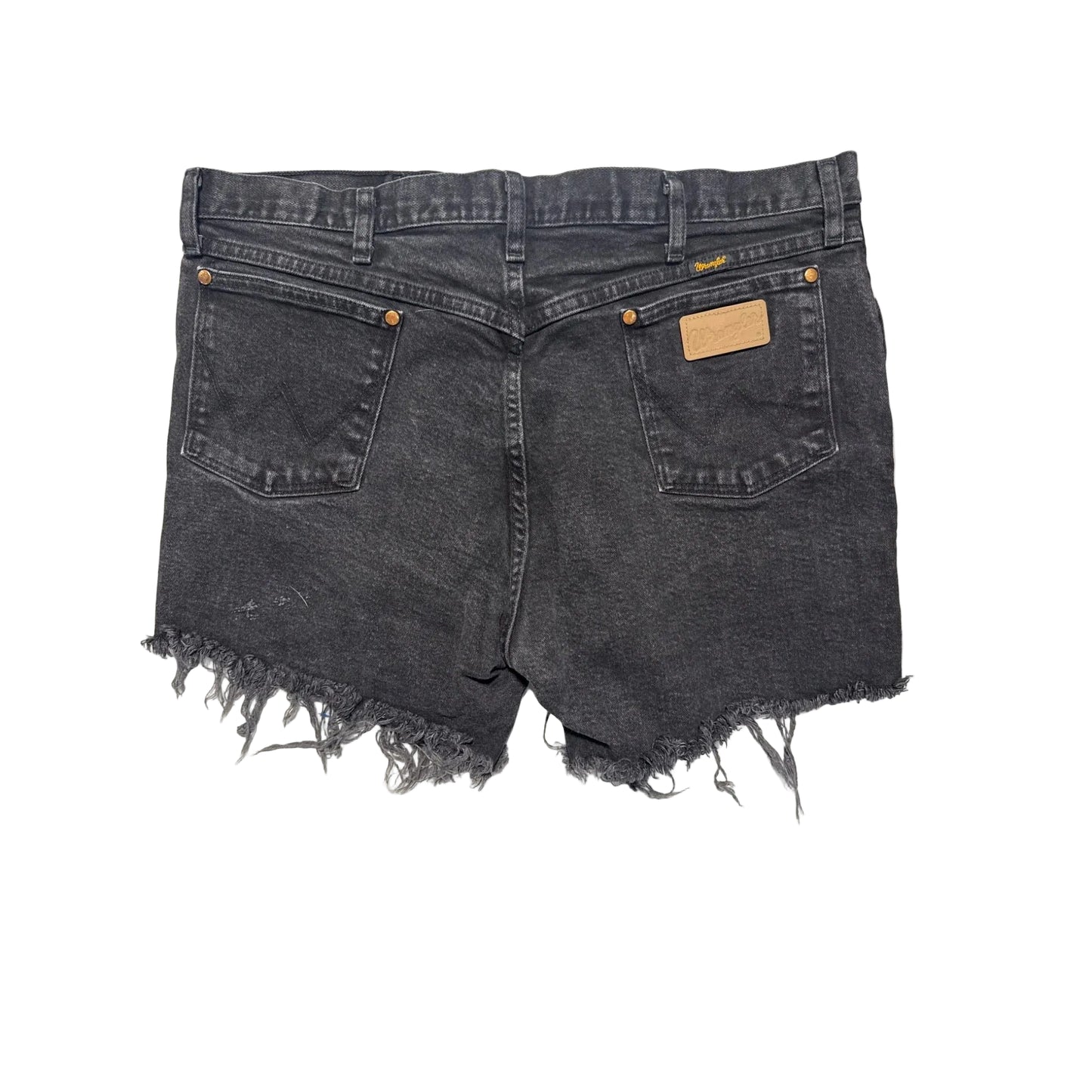 Shorts By Wrangler In Black Denim, Size: 14
