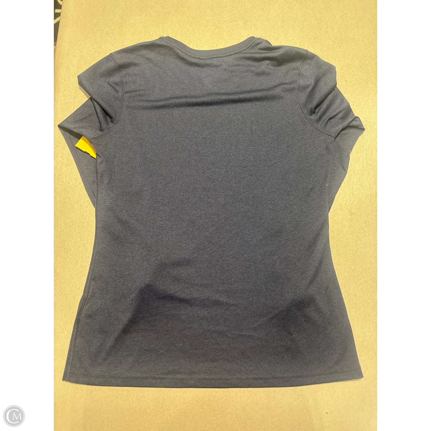 Athletic Top Long Sleeve Collar By Nike In Navy, Size: M