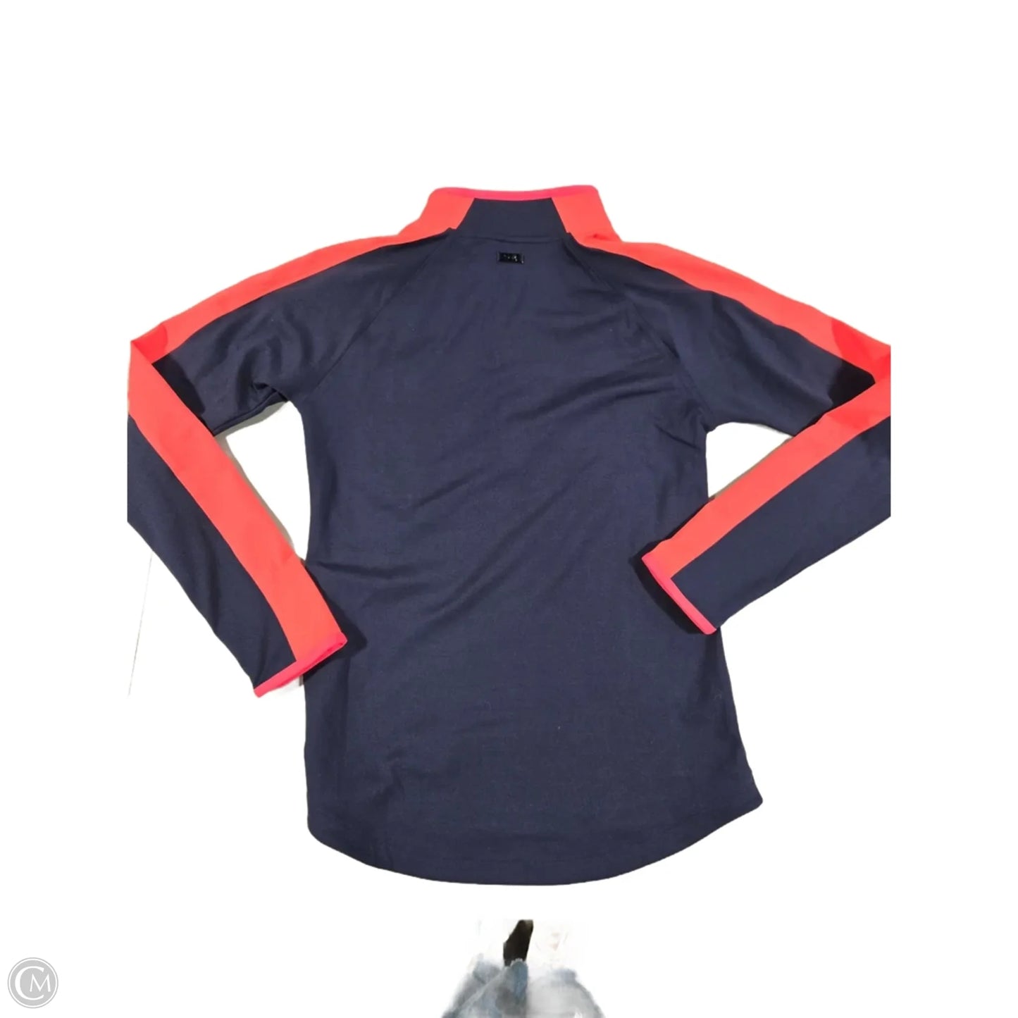 Athletic Top Long Sleeve Collar By Under Armour In Blue & Pink, Size: Xs