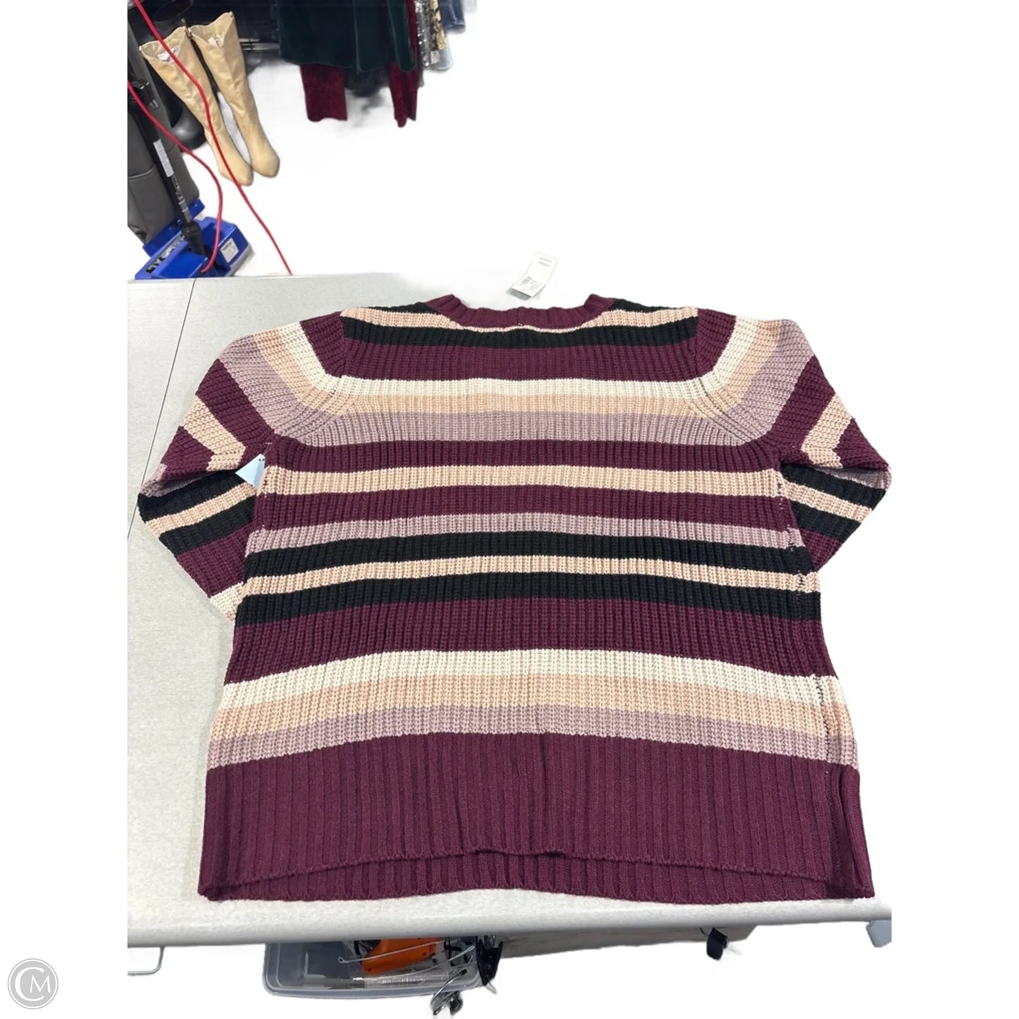 Sweater By Maurices In Maroon, Size: Xxl