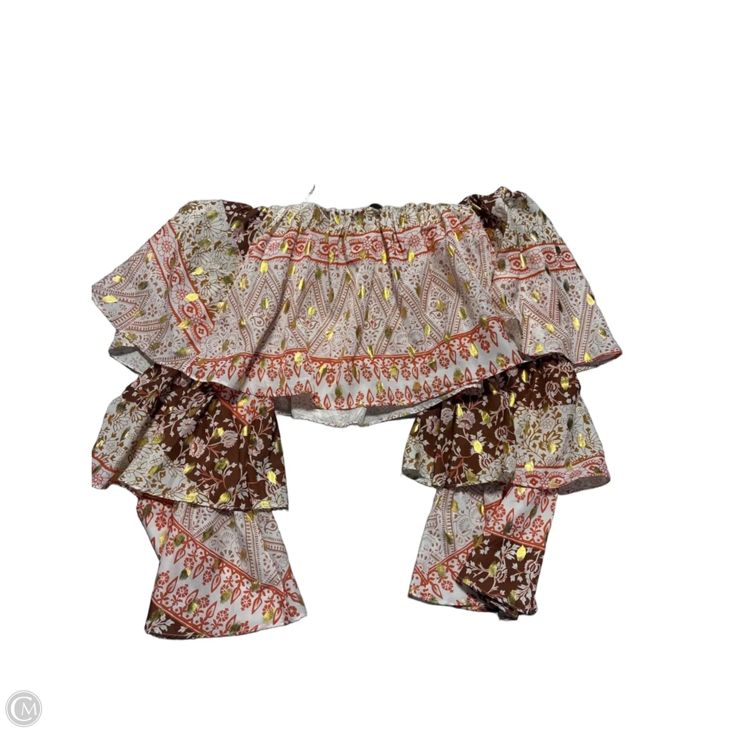 Top Long Sleeve By Anthropologie In Gold, Size: M