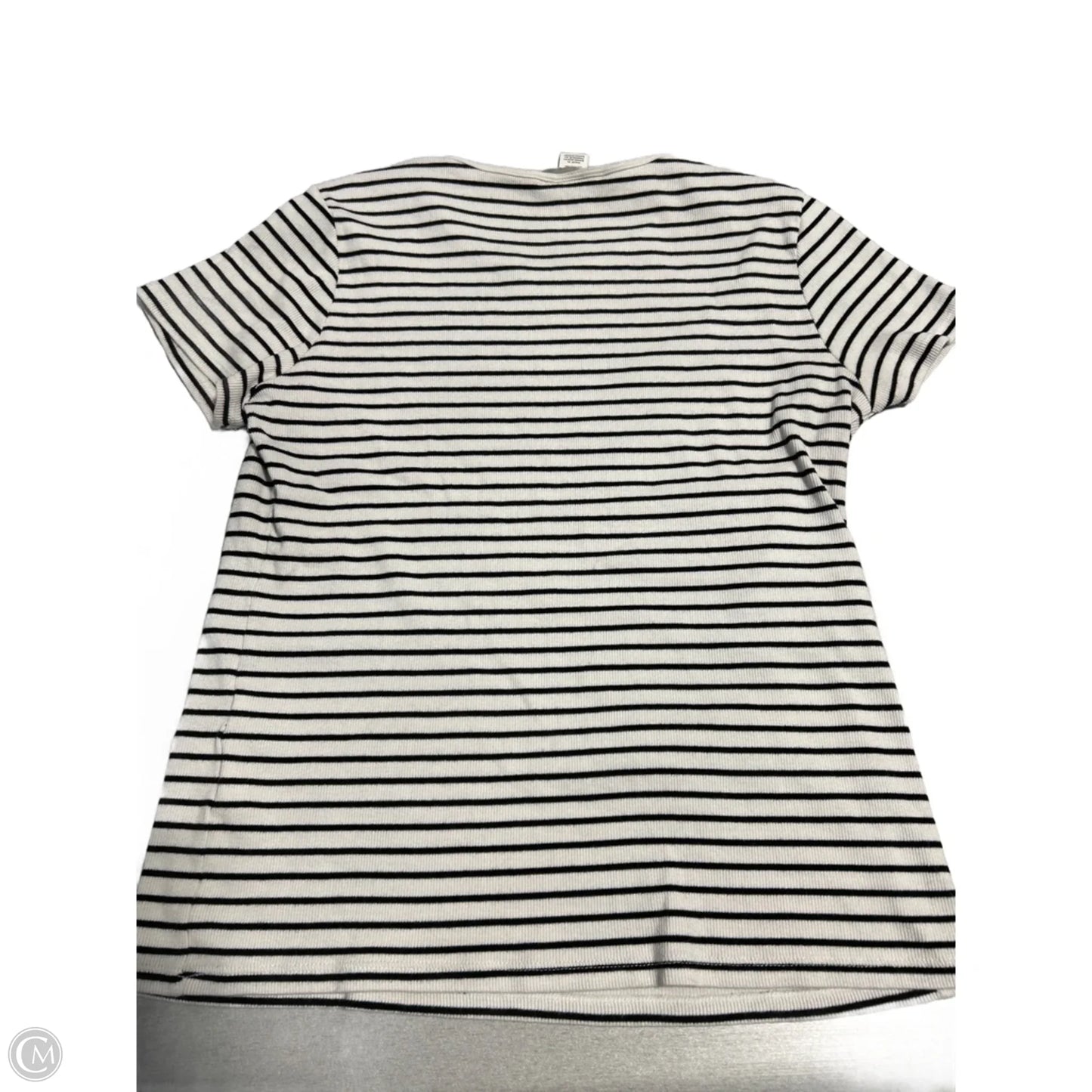 Top Short Sleeve By H&m In Black & White, Size: Xl