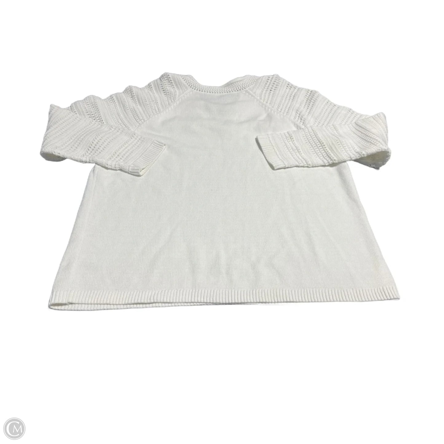 Top Long Sleeve By Talbots In White, Size: 2x