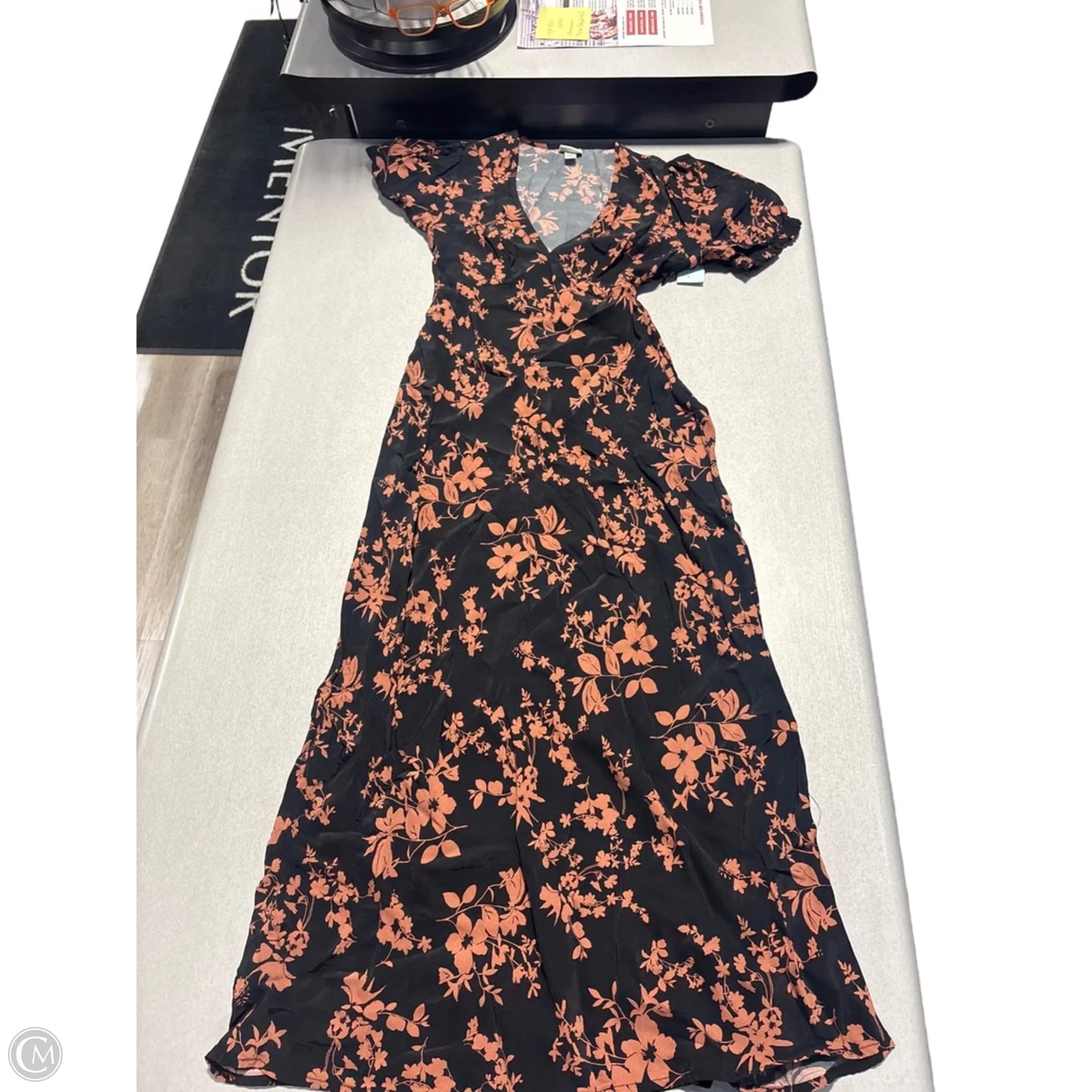 Dress Casual Maxi By A New Day In Black & Orange, Size: Xs