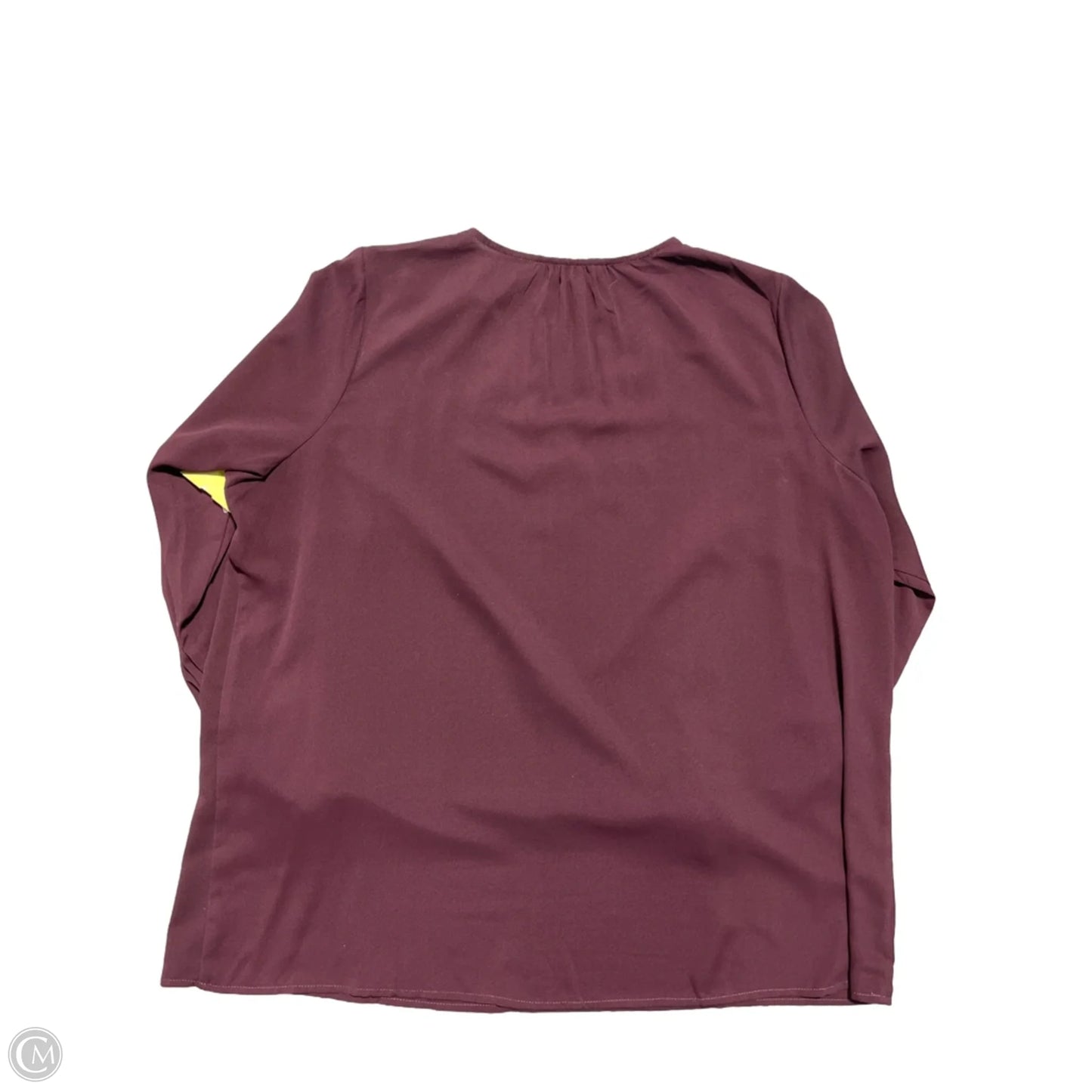 Top Long Sleeve By Hawthorn In Maroon, Size: 1x