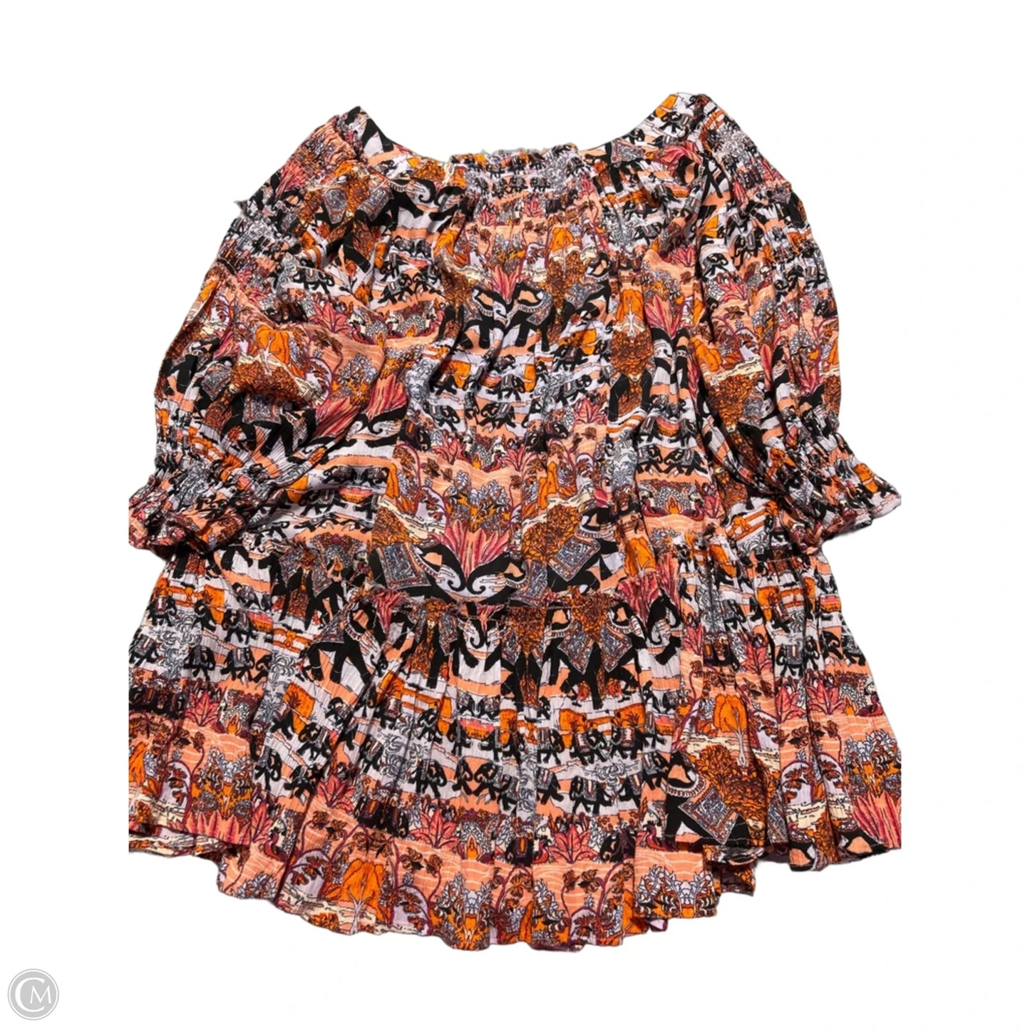 Dress Casual Short By Free People In Black & Orange, Size: M