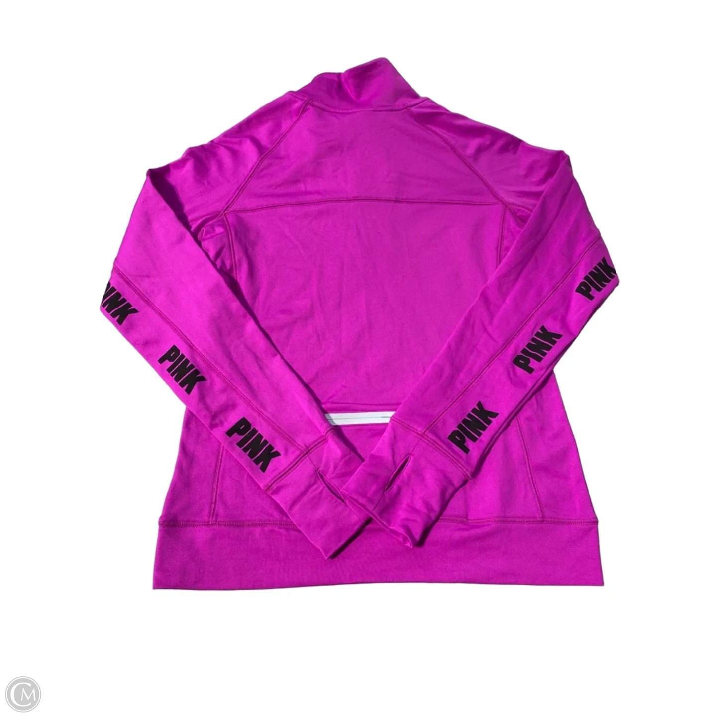 Athletic Top Long Sleeve Collar By Pink In Purple, Size: S