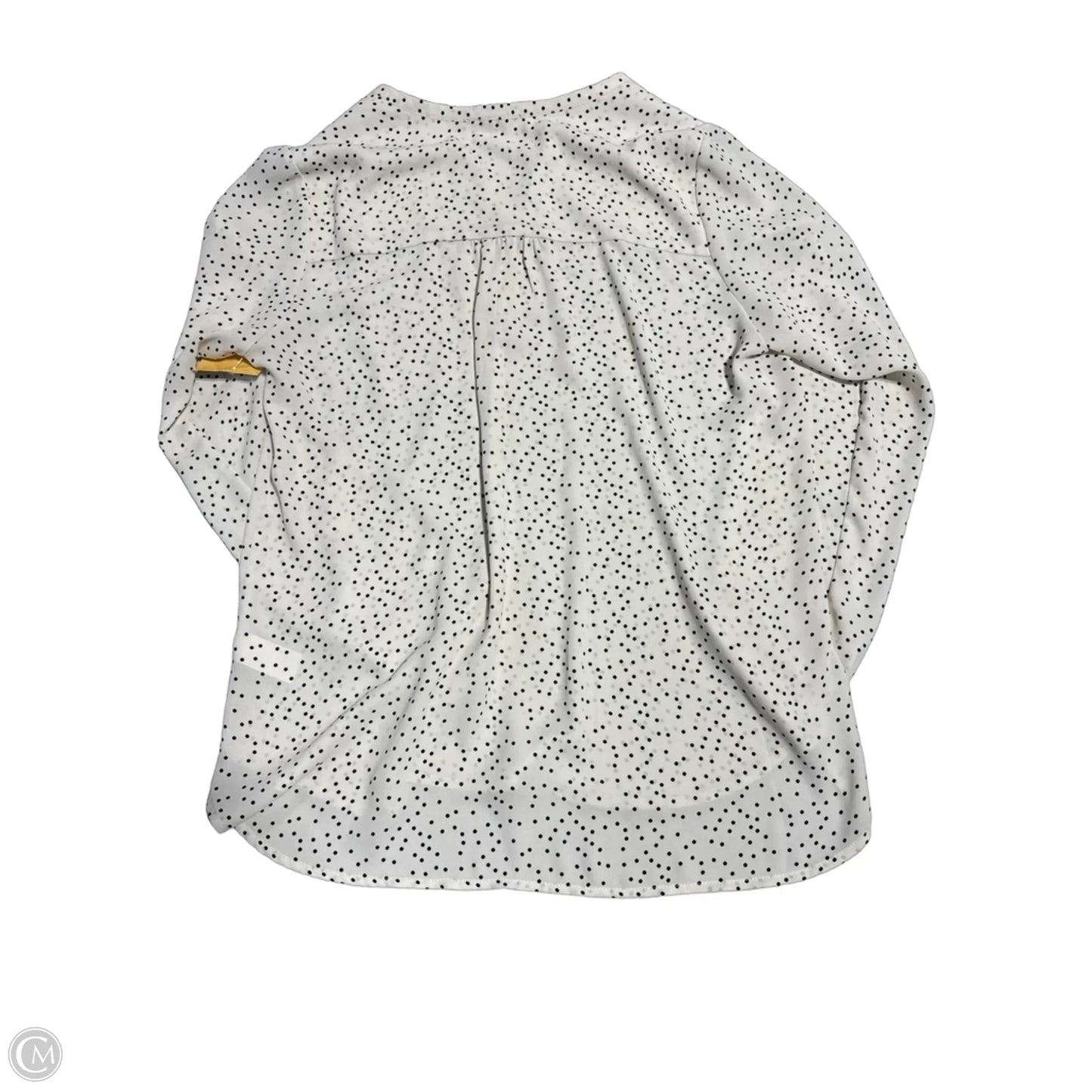 Blouse Long Sleeve By Pleione In Cream, Size: M