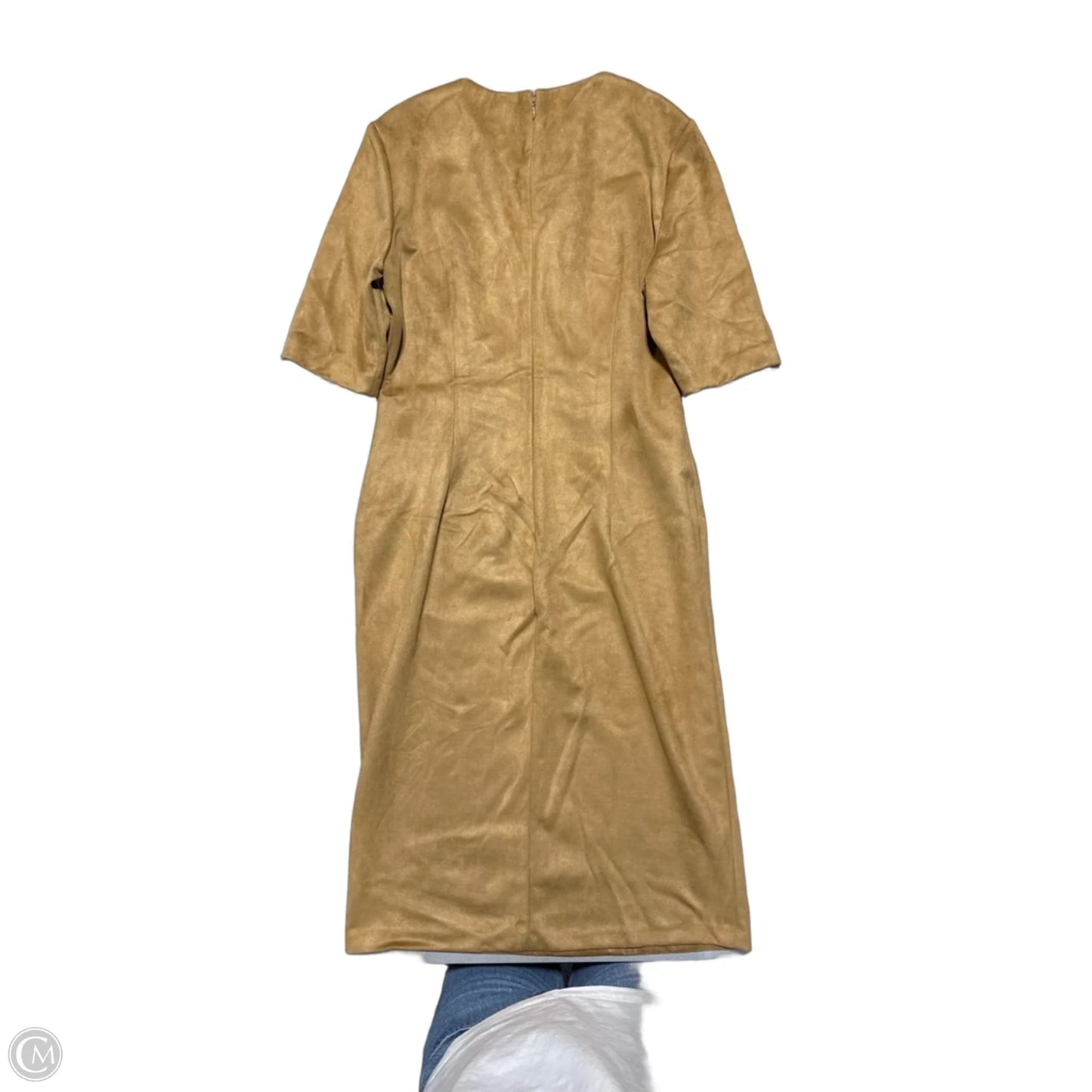 Dress Casual Midi By Anne Klein In Tan, Size: L
