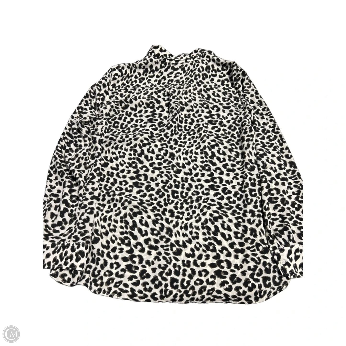 Blouse Long Sleeve By Talbots In Animal Print, Size: Xl