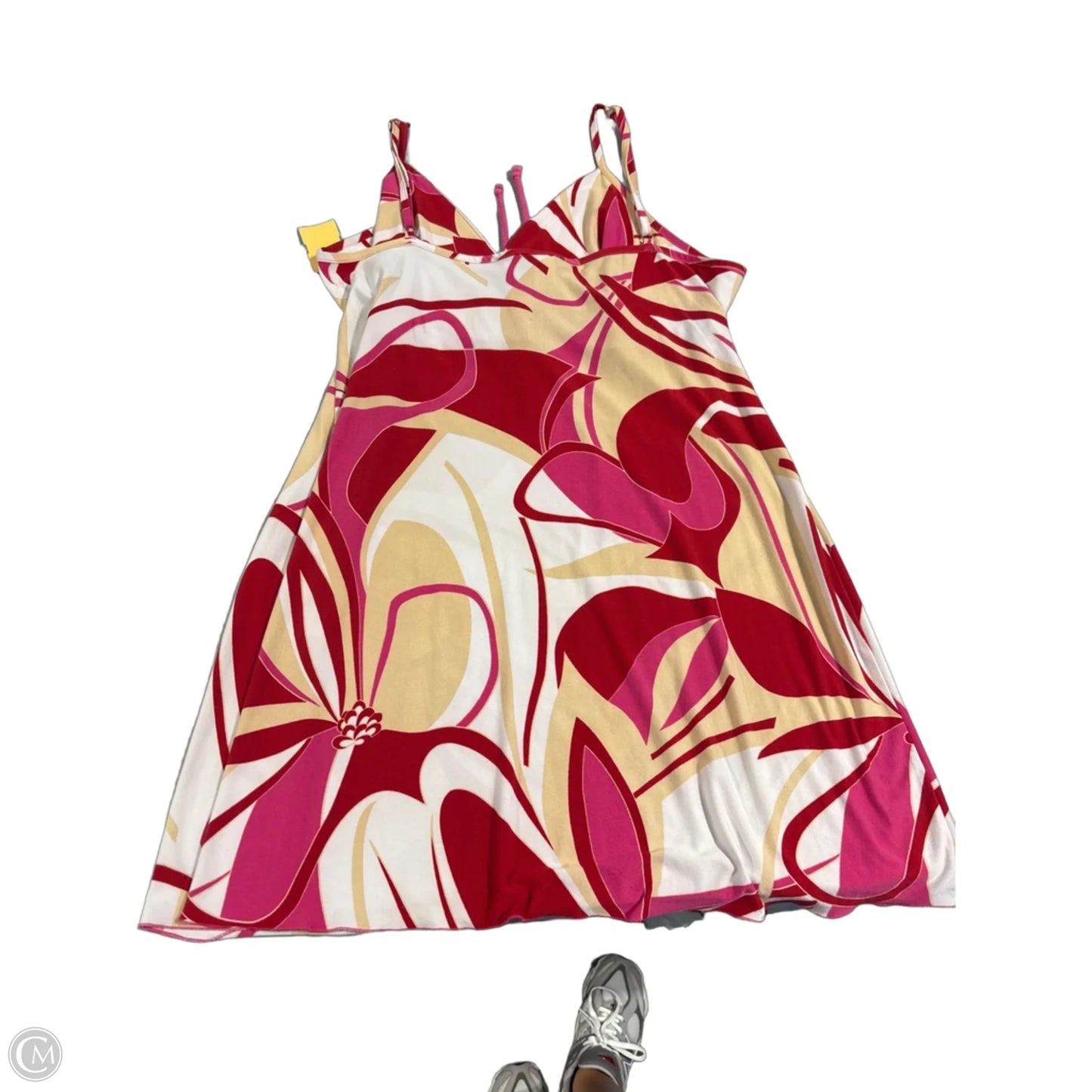 Dress Casual Short By Cme In Pink & Red, Size: L