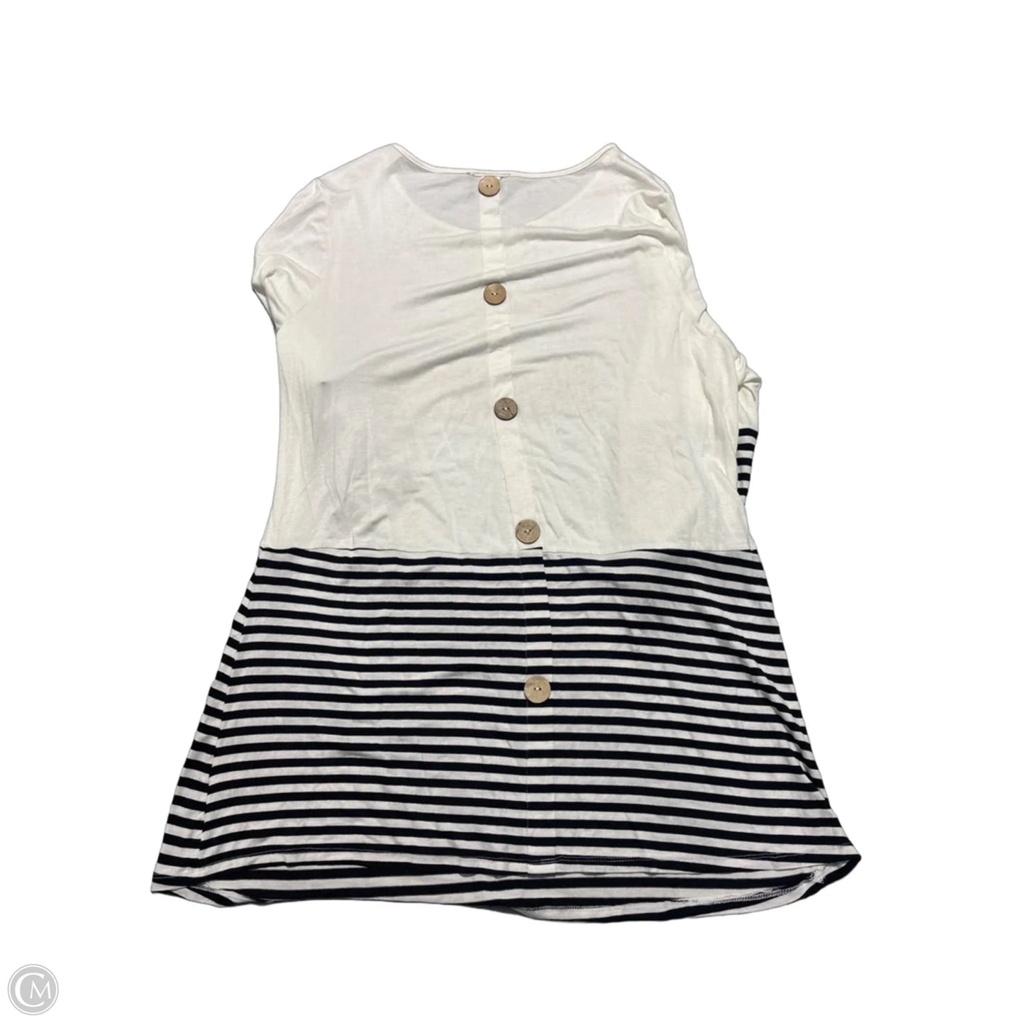 Top 3/4 Sleeve By Cme In Striped Pattern, Size: Xxl