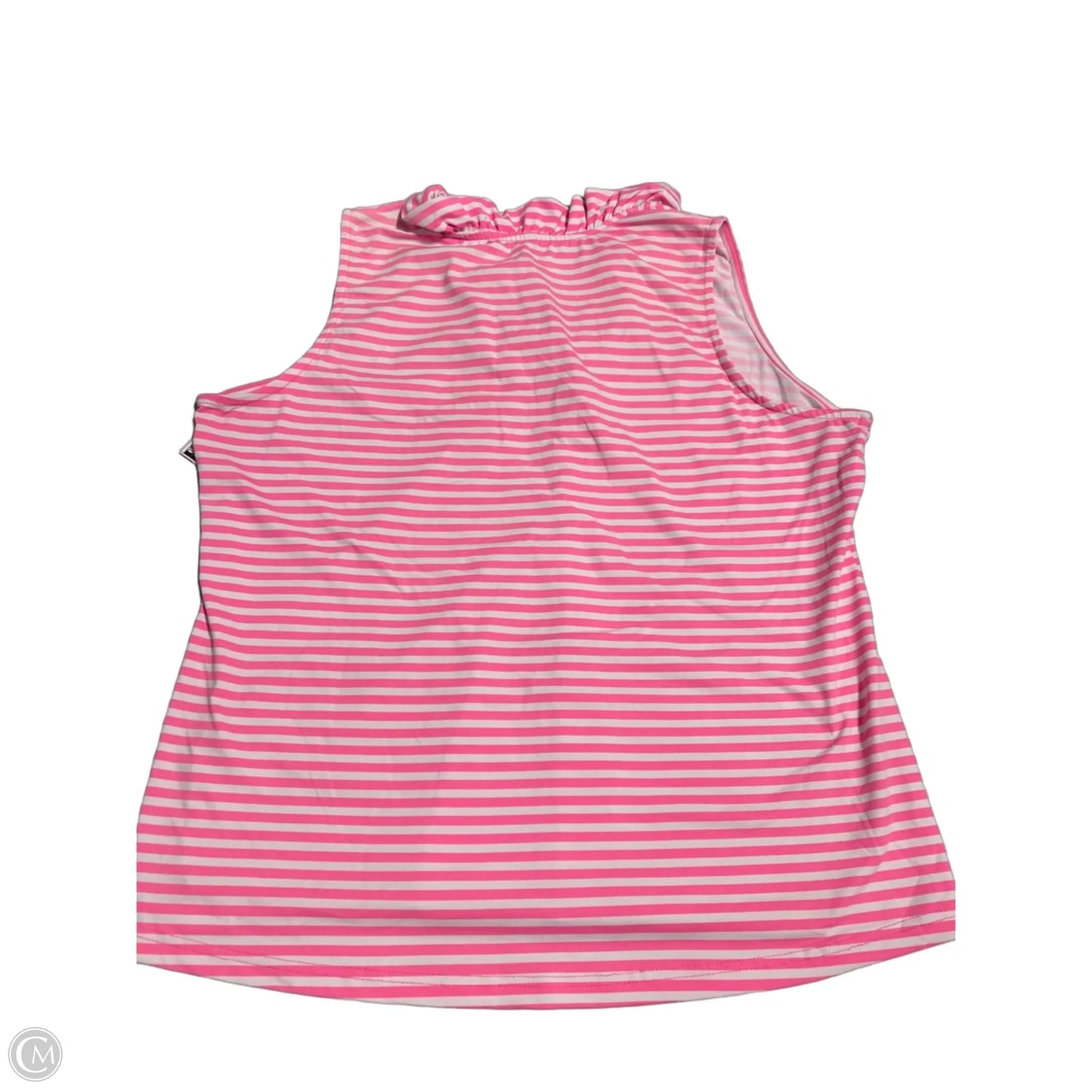Athletic Tank Top By Lulu B In Pink & White, Size: Xl