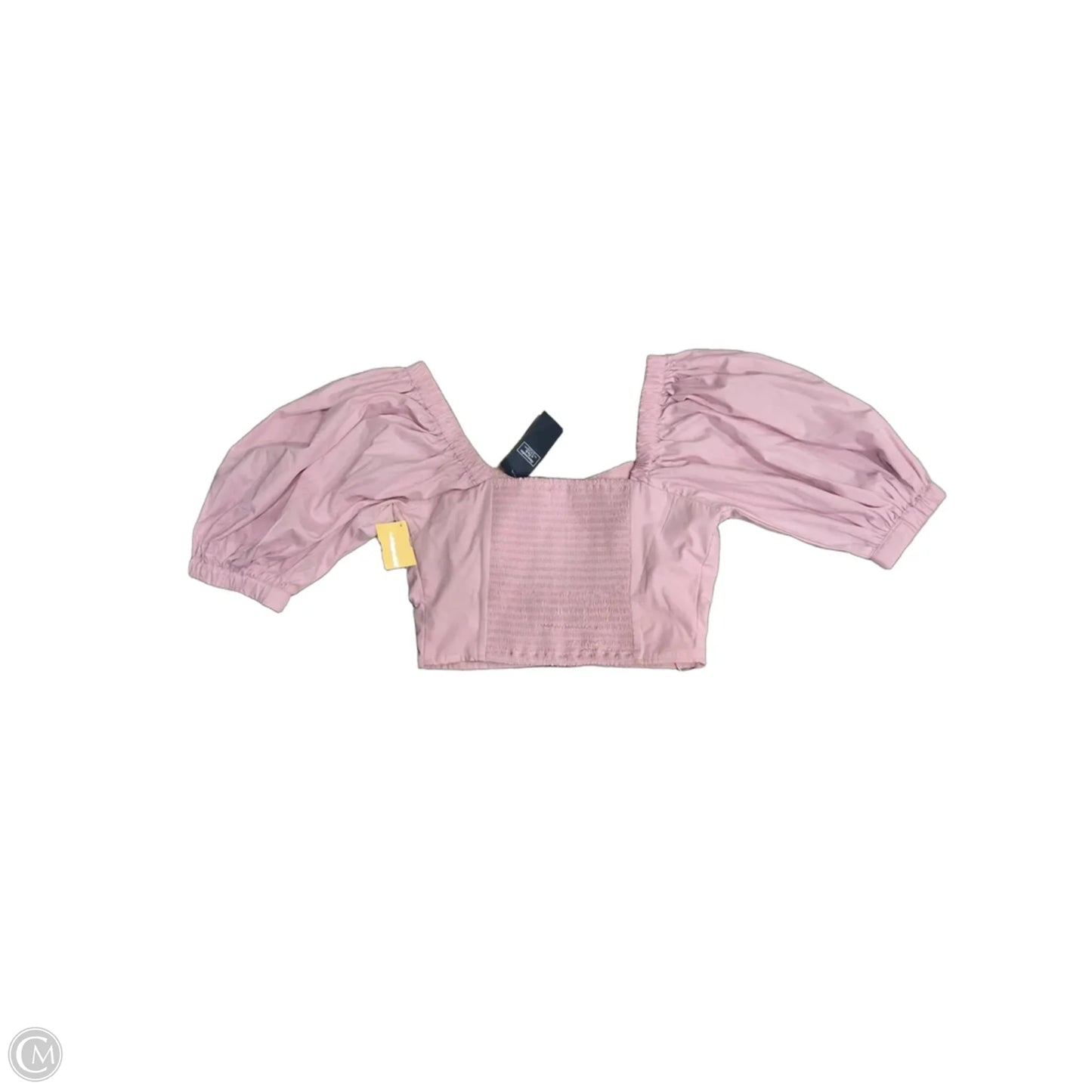 Blouse Short Sleeve By Abercrombie And Fitch In Pink, Size: Xs