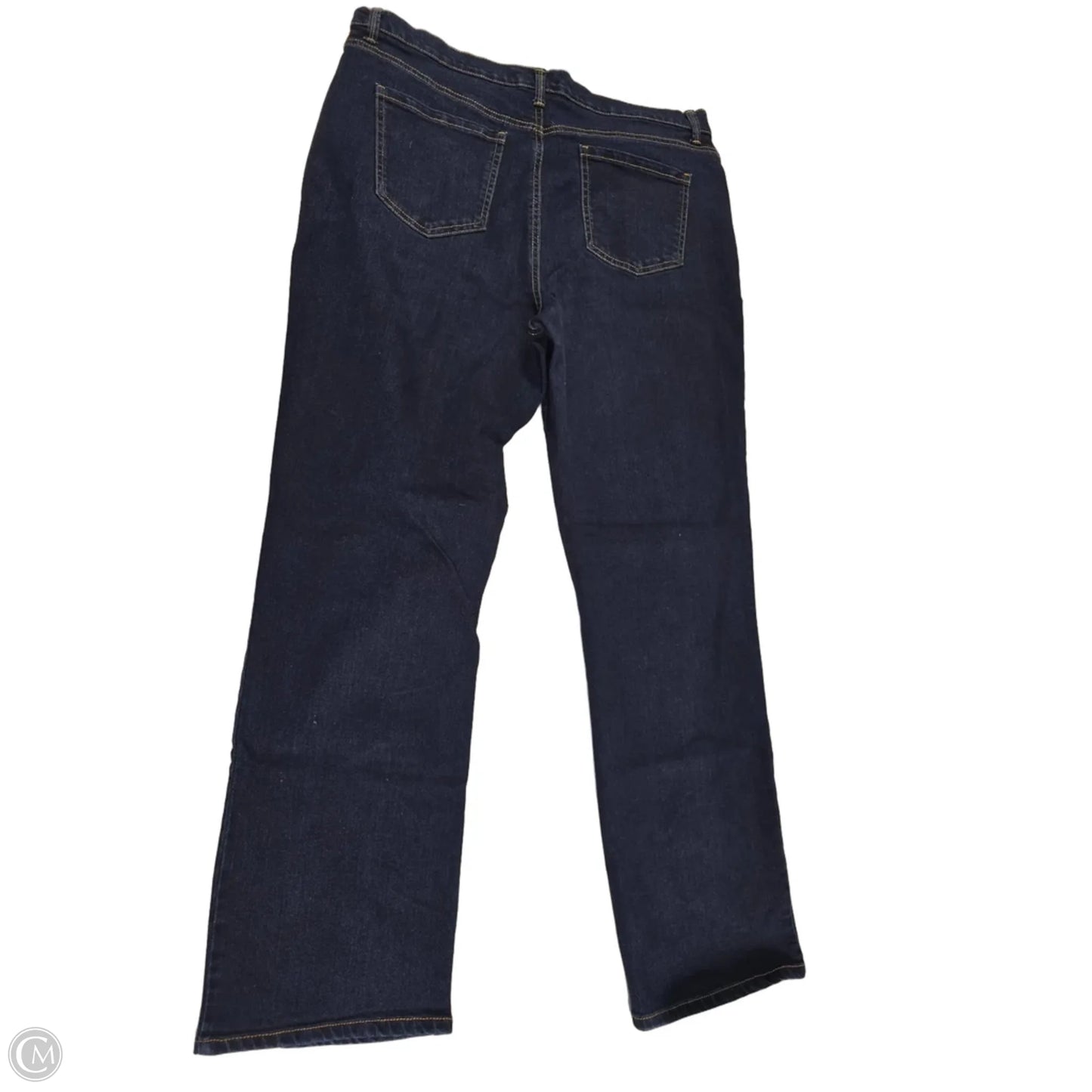 Jeans Straight By Gloria Vanderbilt In Black Denim, Size: 18