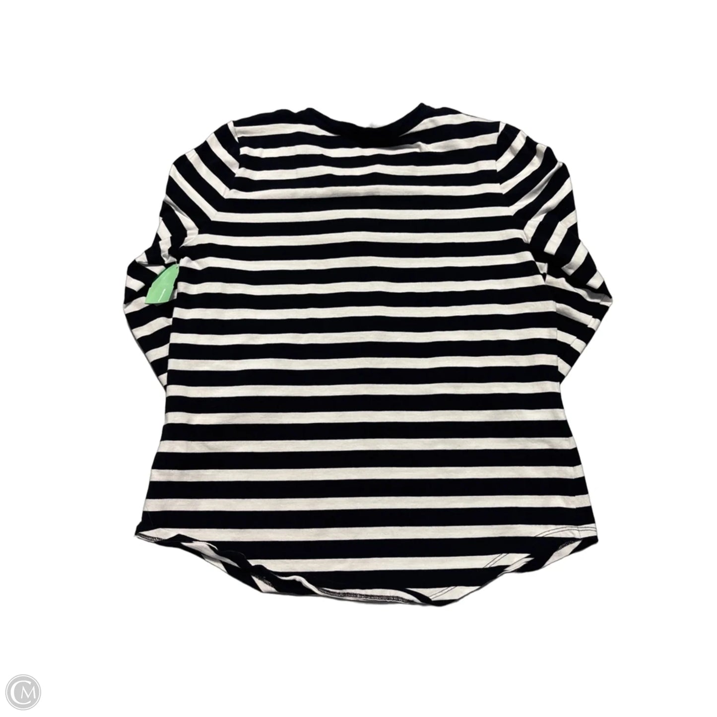 Top Short Sleeve By Anne Klein In Black & White, Size: M