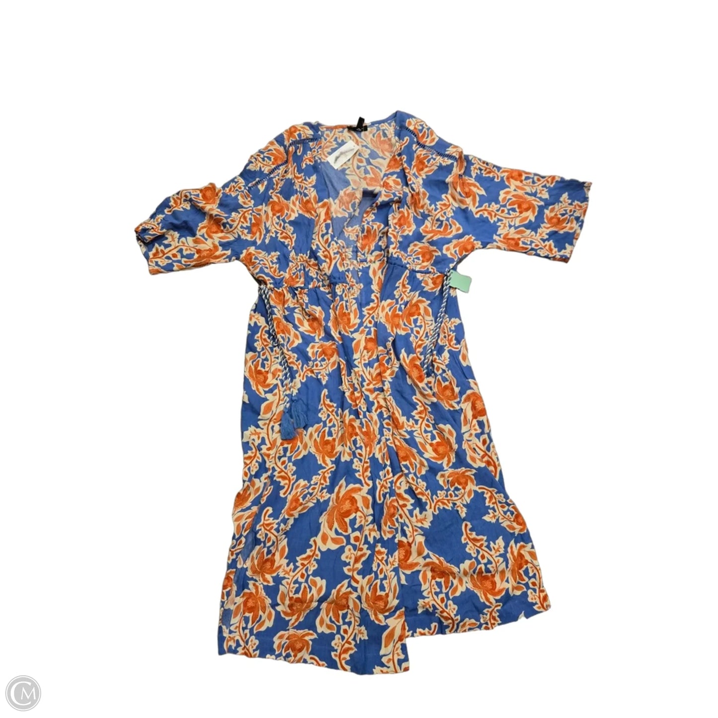 Swimwear Cover-up By Jessica Simpson In Blue & Orange, Size: L