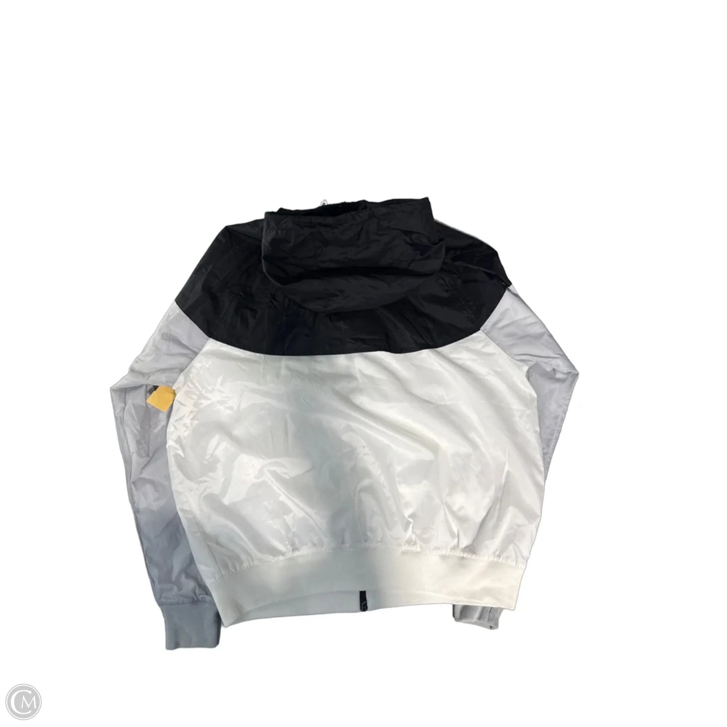 Jacket Windbreaker By Nike In Black & White, Size: M