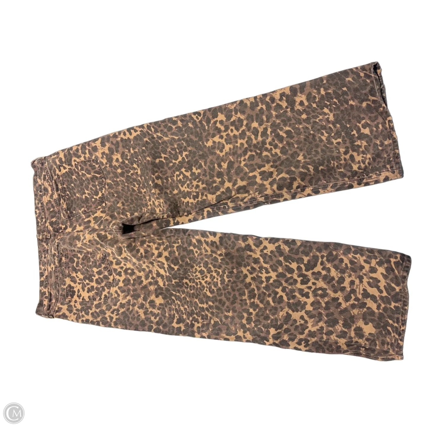 Jeans Wide Leg By Abercrombie And Fitch In Leopard Print, Size: 16