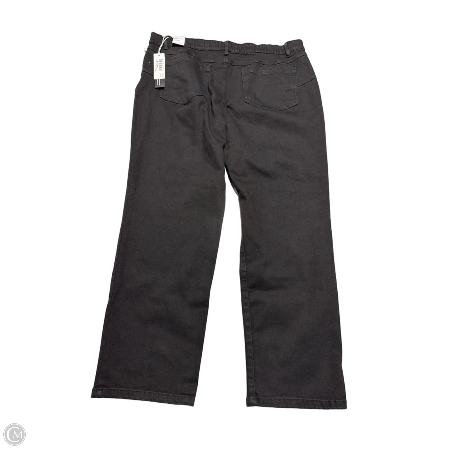 Jeans Straight By Tribal In Black Denim, Size: 20