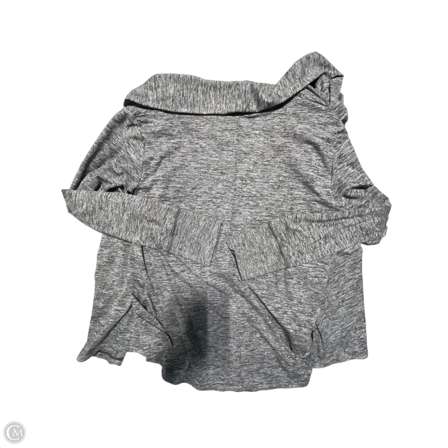Athletic Top Long Sleeve Collar By Nike In Grey, Size: Xxl