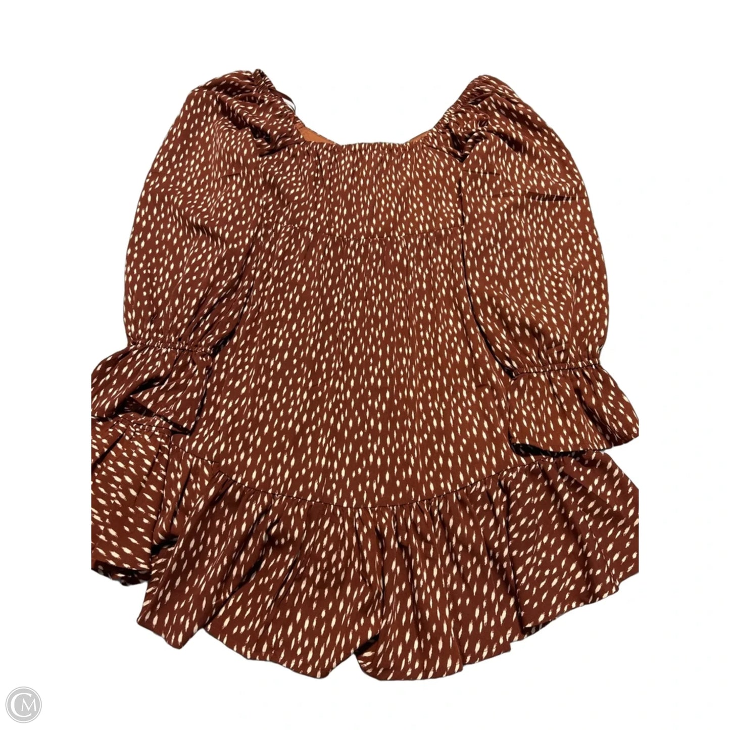 Dress Casual Short By New In In Brown & White, Size: L