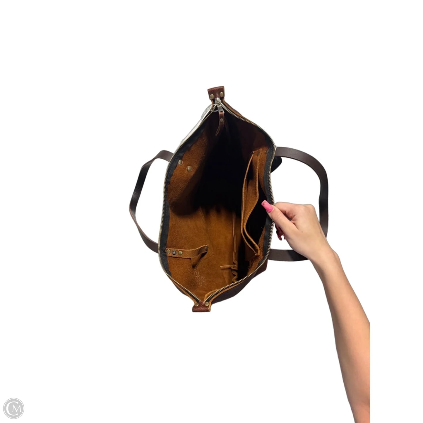 Handbag Leather By Portland Leather, Size: Medium