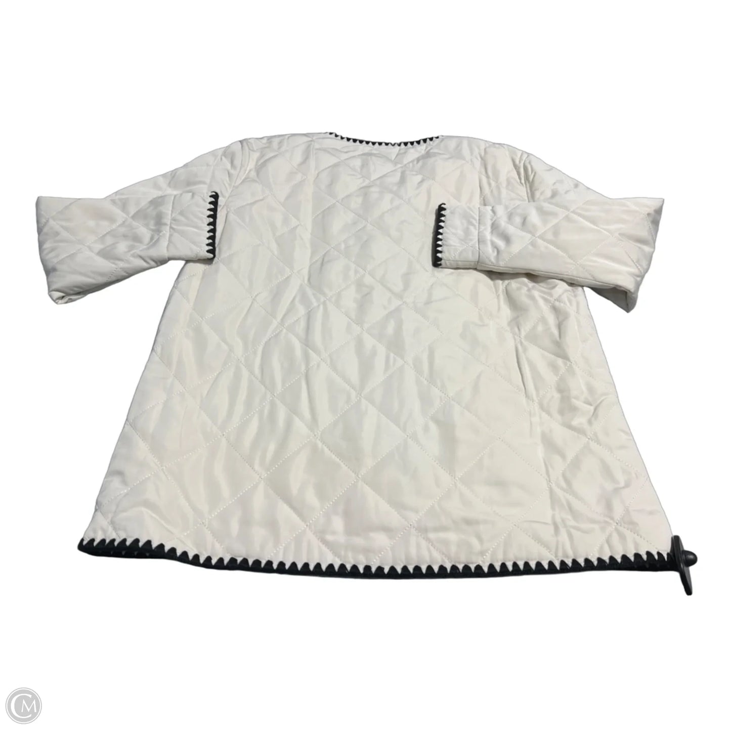 Coat Puffer & Quilted By Karen Kane In White, Size: S