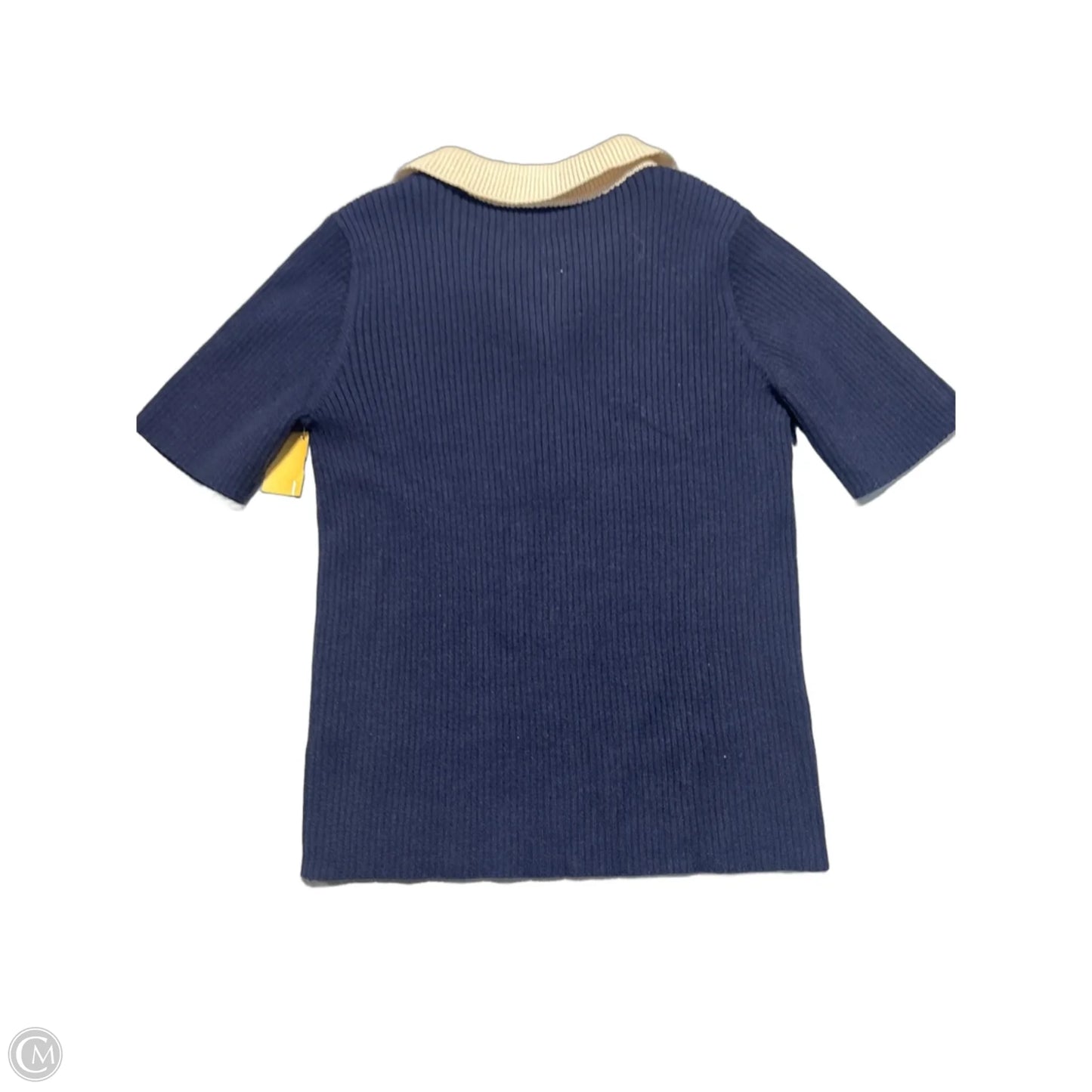 Top Short Sleeve By Simply Vera In Navy, Size: L