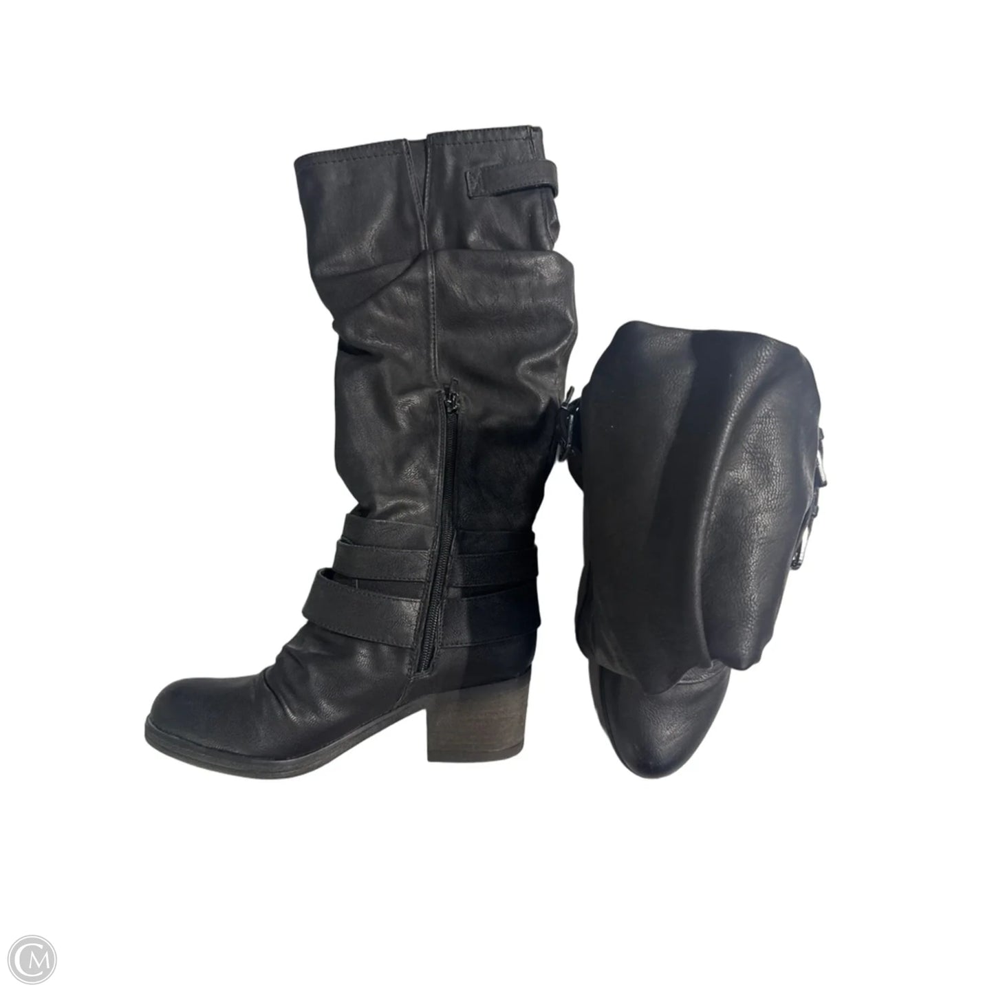 Boots Knee Heels By Carlos By Carlos Santana In Black, Size: 7
