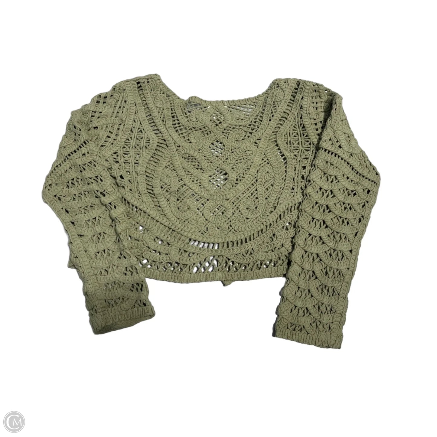 Sweater Cardigan By Ultra Pink In Green, Size: M