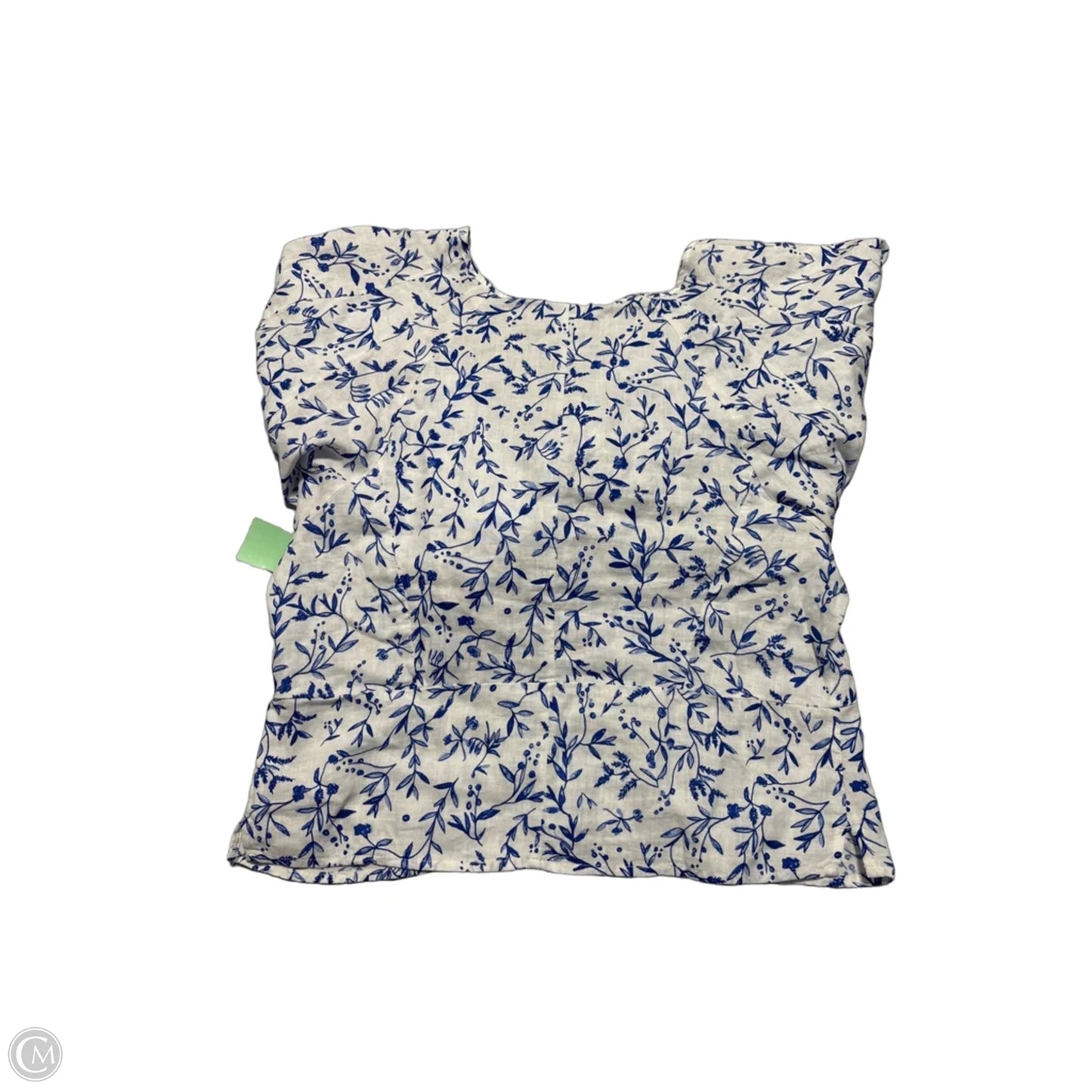 Top 3/4 Sleeve By H&m In Blue & White, Size: M